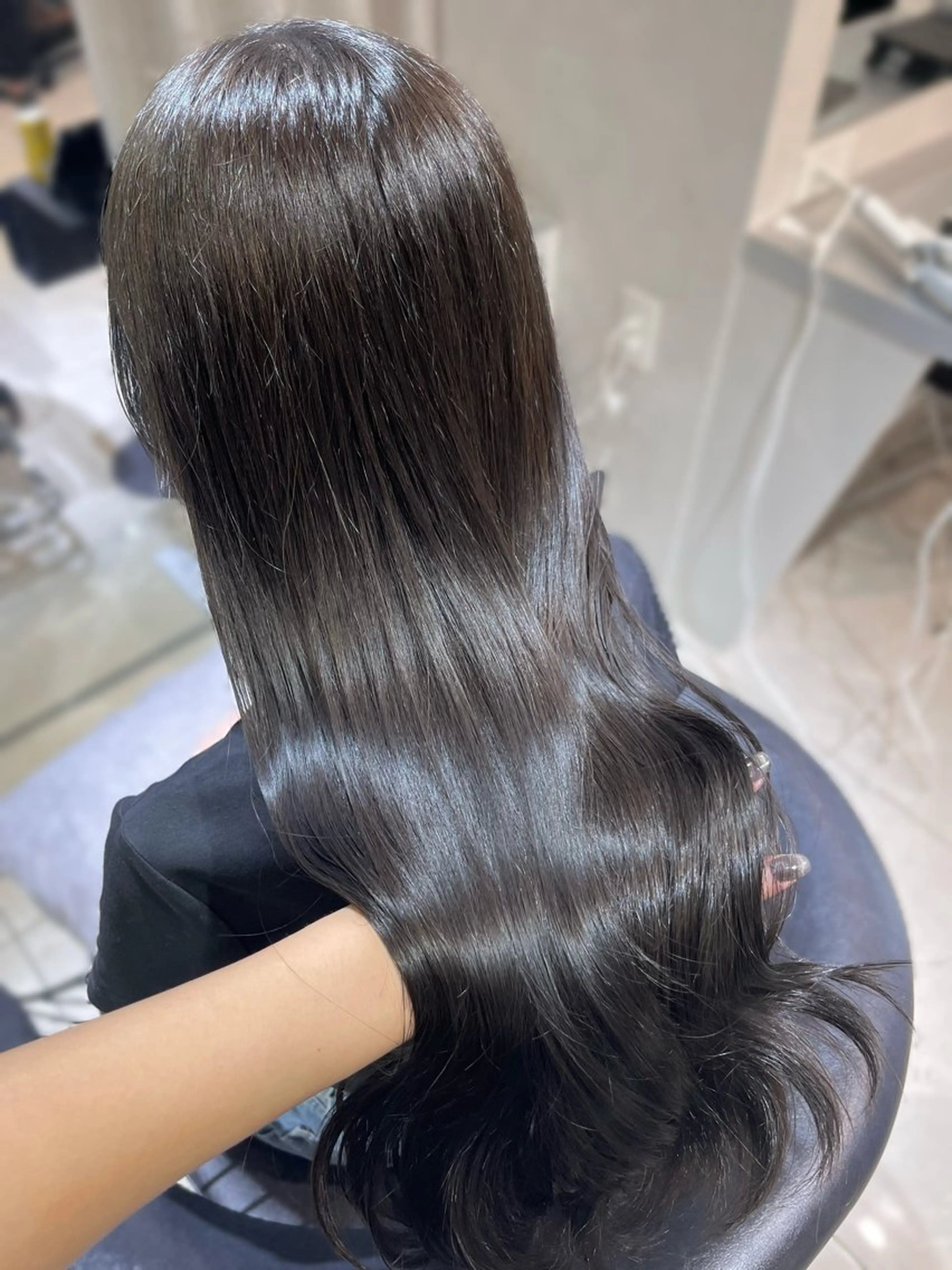 ロング カット 縮毛矯正 トリートメント 韓国レイヤー×モテ髪 /MITSUKI🤍のヘアスタイル