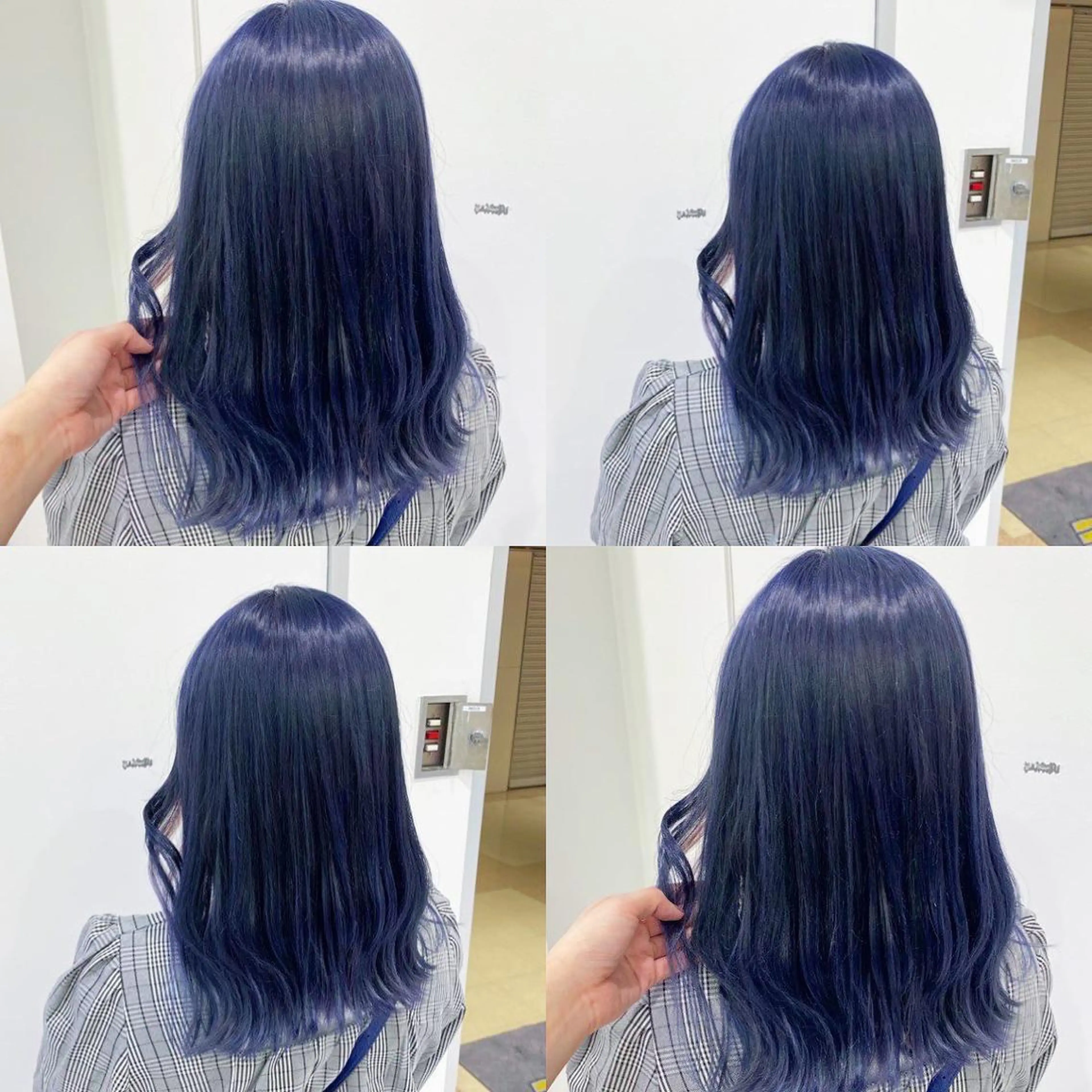 セミロング カラー ヘアアレンジ メンズ ヘアカラー 🦋重くない暗髪🦋 Hana🦋のヘアスタイル