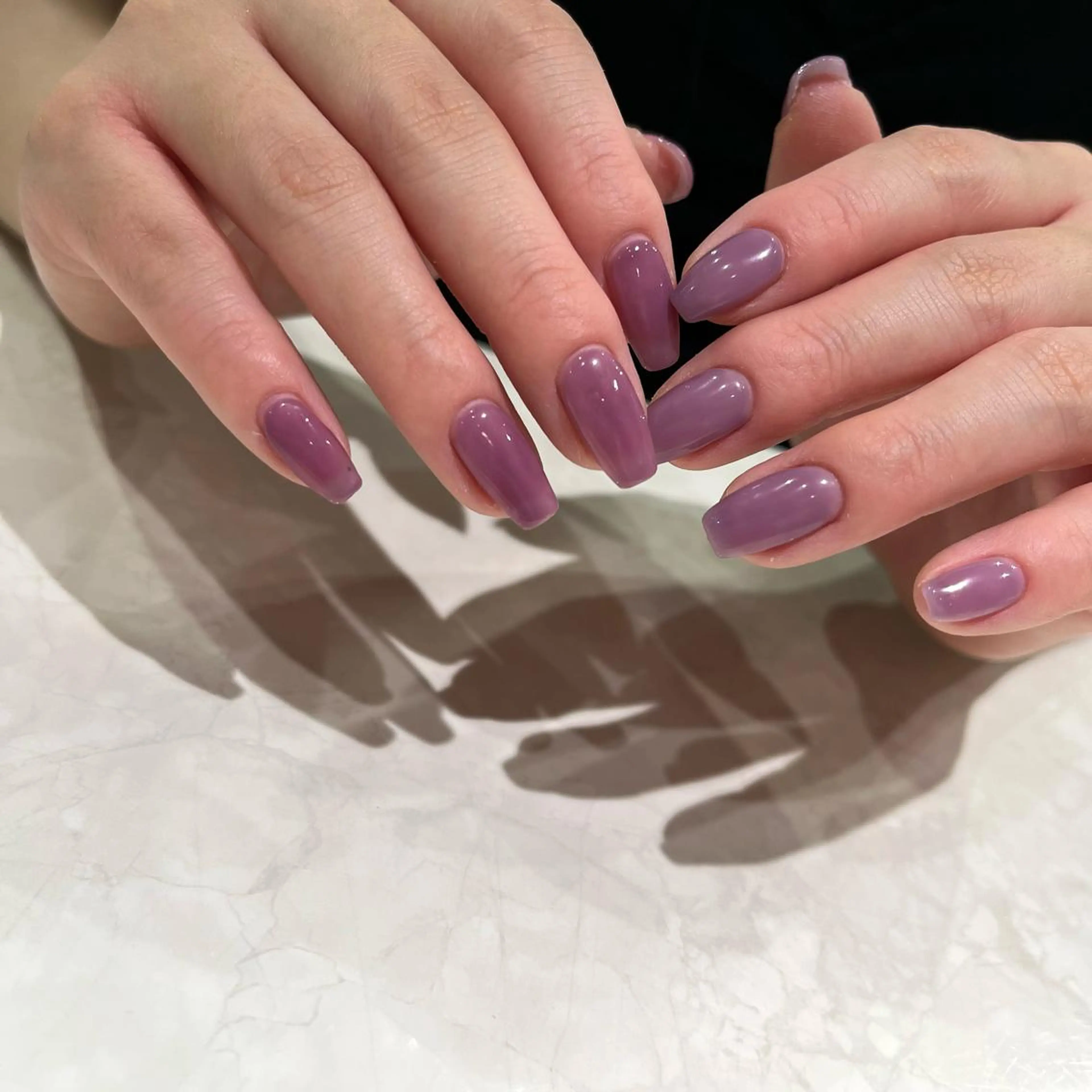 ネイル ワンカラーネイル diar blue茅ヶ崎所属・🤍 MIKAのネイルデザイン