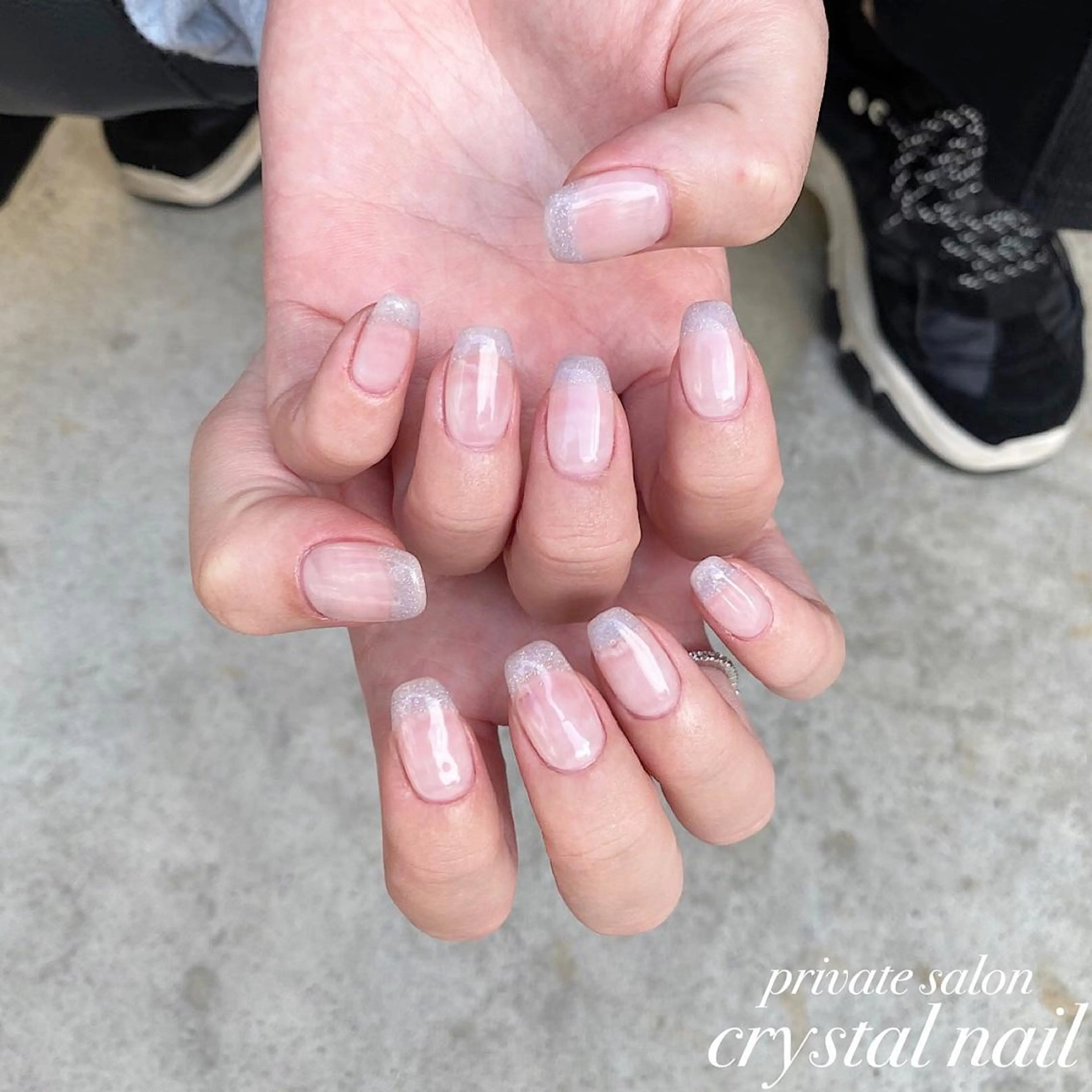 ネイル フレンチネイル Crystal Nailのネイルデザイン