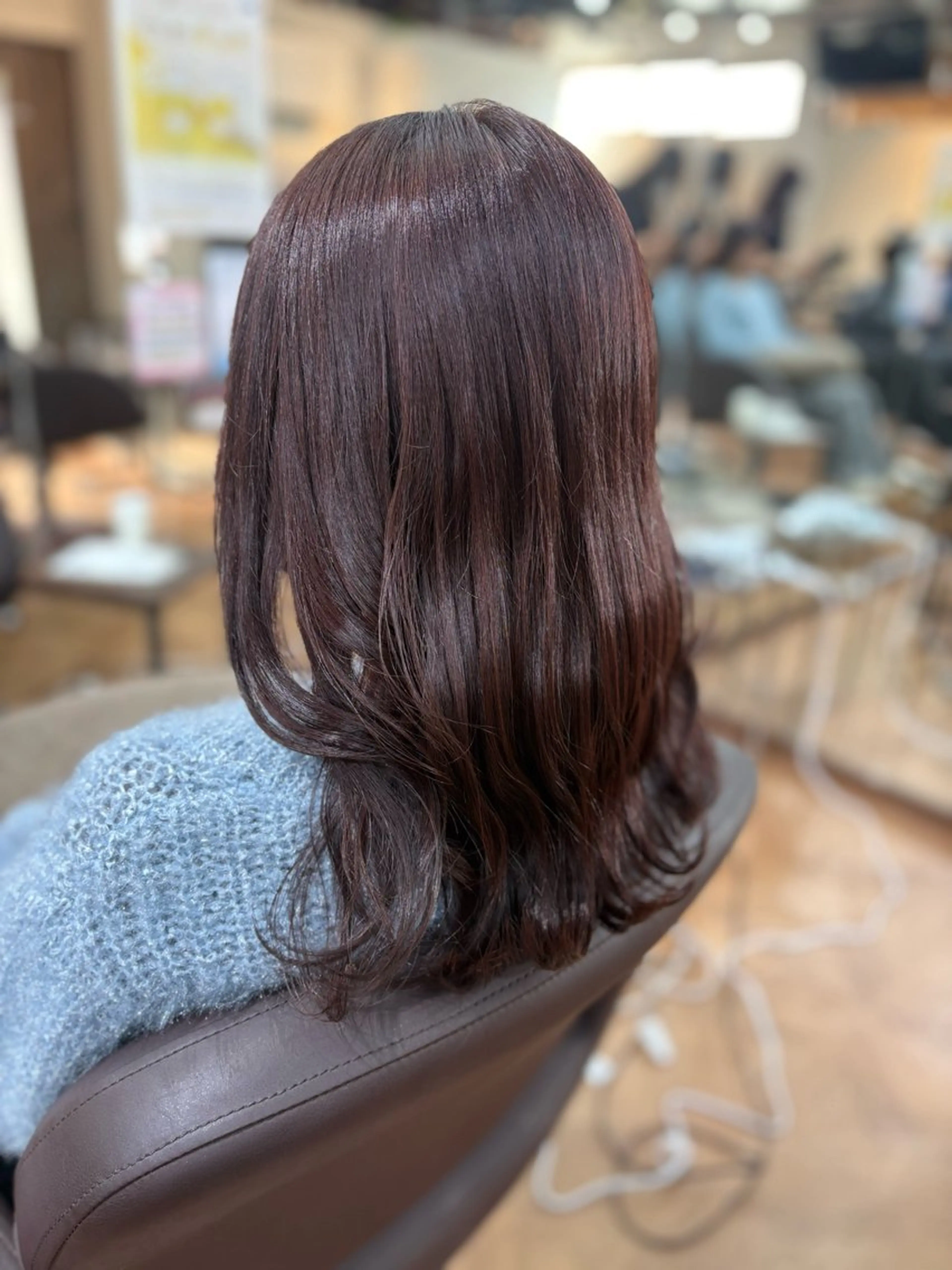 ミディアム カラー ブラウンカラー ピンクカラー ピンクブラウン 🍒Ayana🍒 艶カラー🍒のヘアスタイル