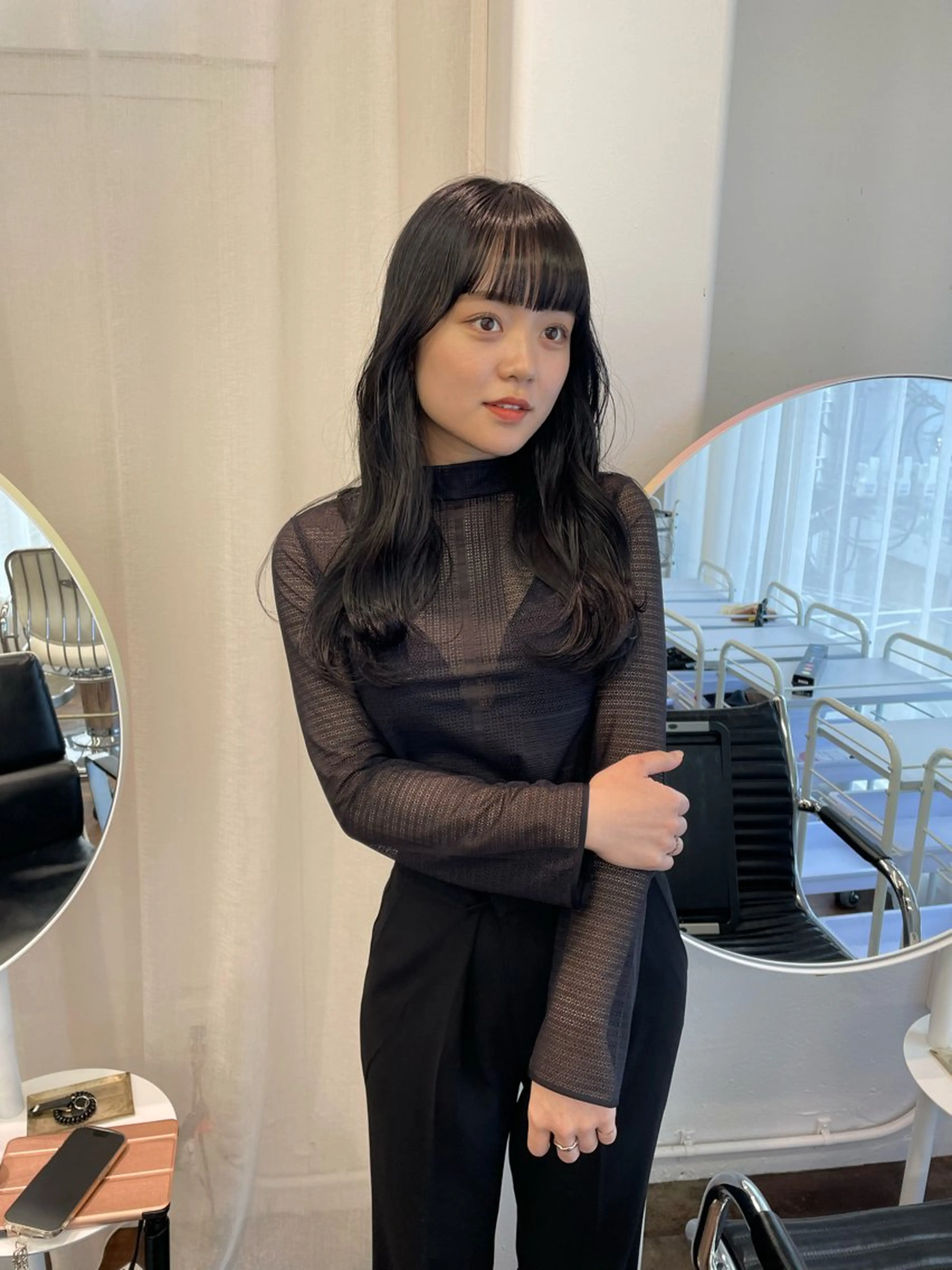 ロング カラー トリートメント カット ヘアカラー トリートメント レイヤーカット🎀 kanaのヘアスタイル