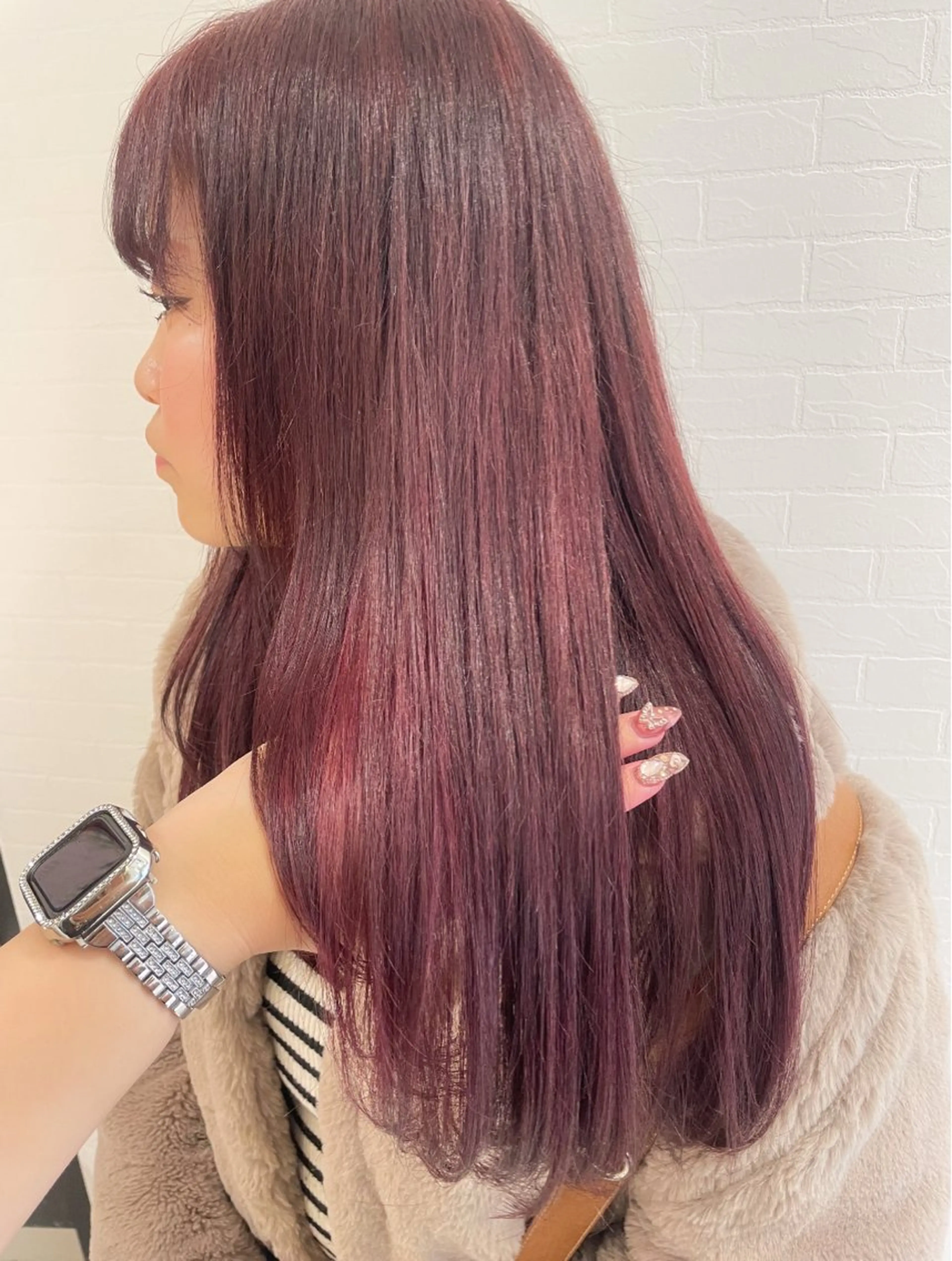 ロング カラー ヘアカラー トリートメント 💞暖色カラー 💞risaのヘアスタイル