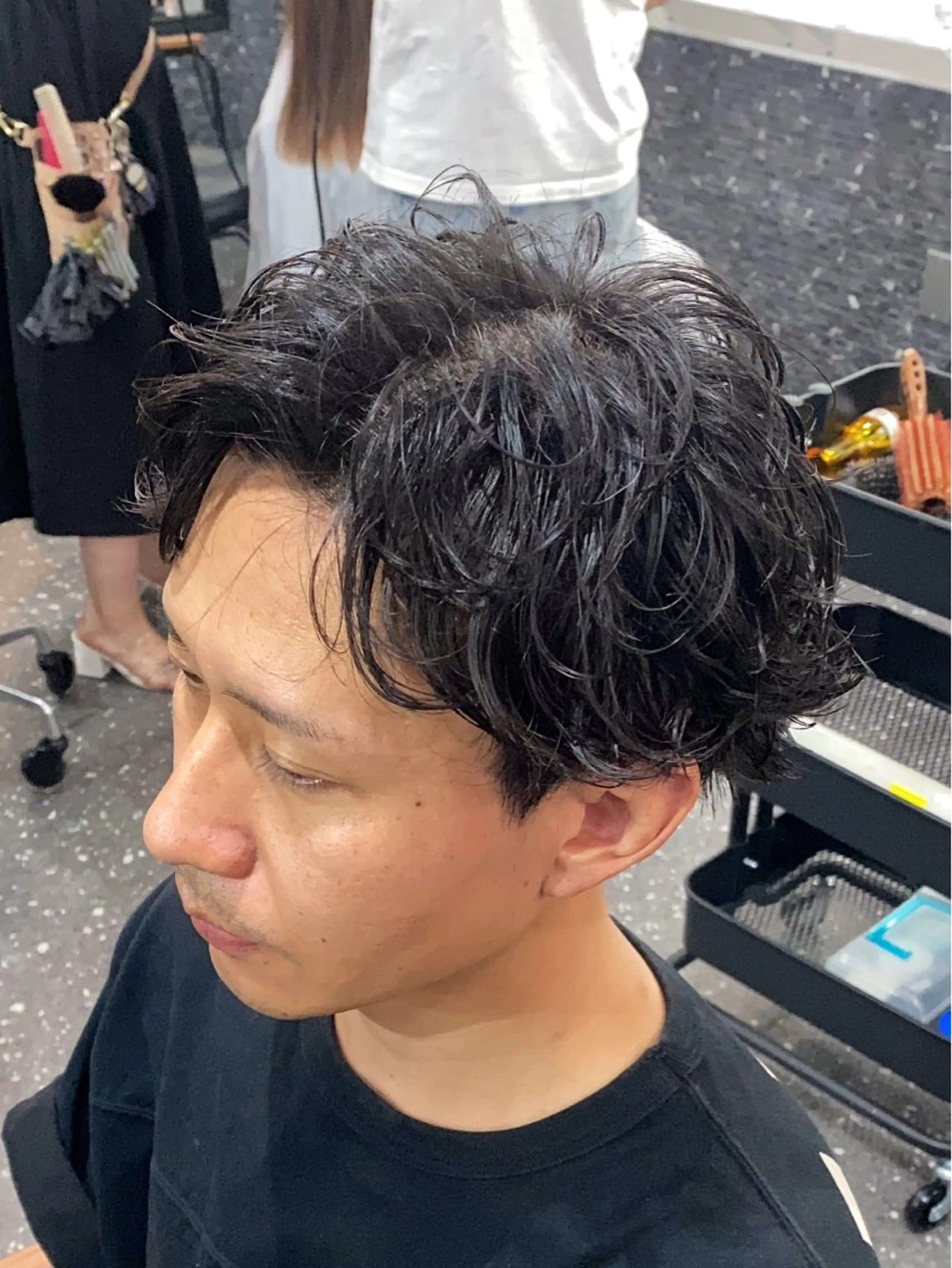 パーマ メンズ パーマ/ダブルカラー ブリーチ⭐️海斗のヘアスタイル