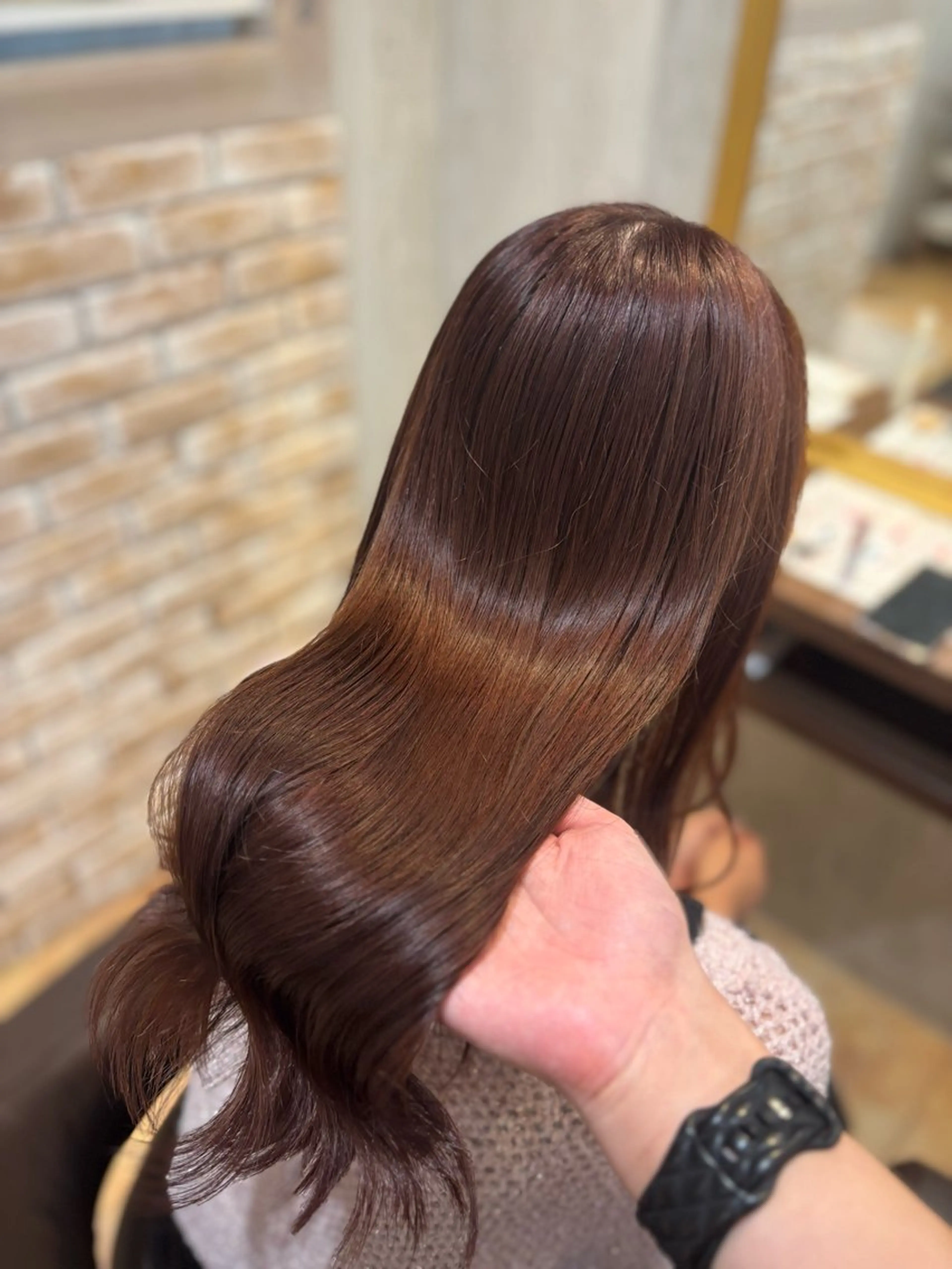 ロング カラー カット ヘアカラー トリートメント yui🥀/ボブ /暖色/レディースのヘアスタイル