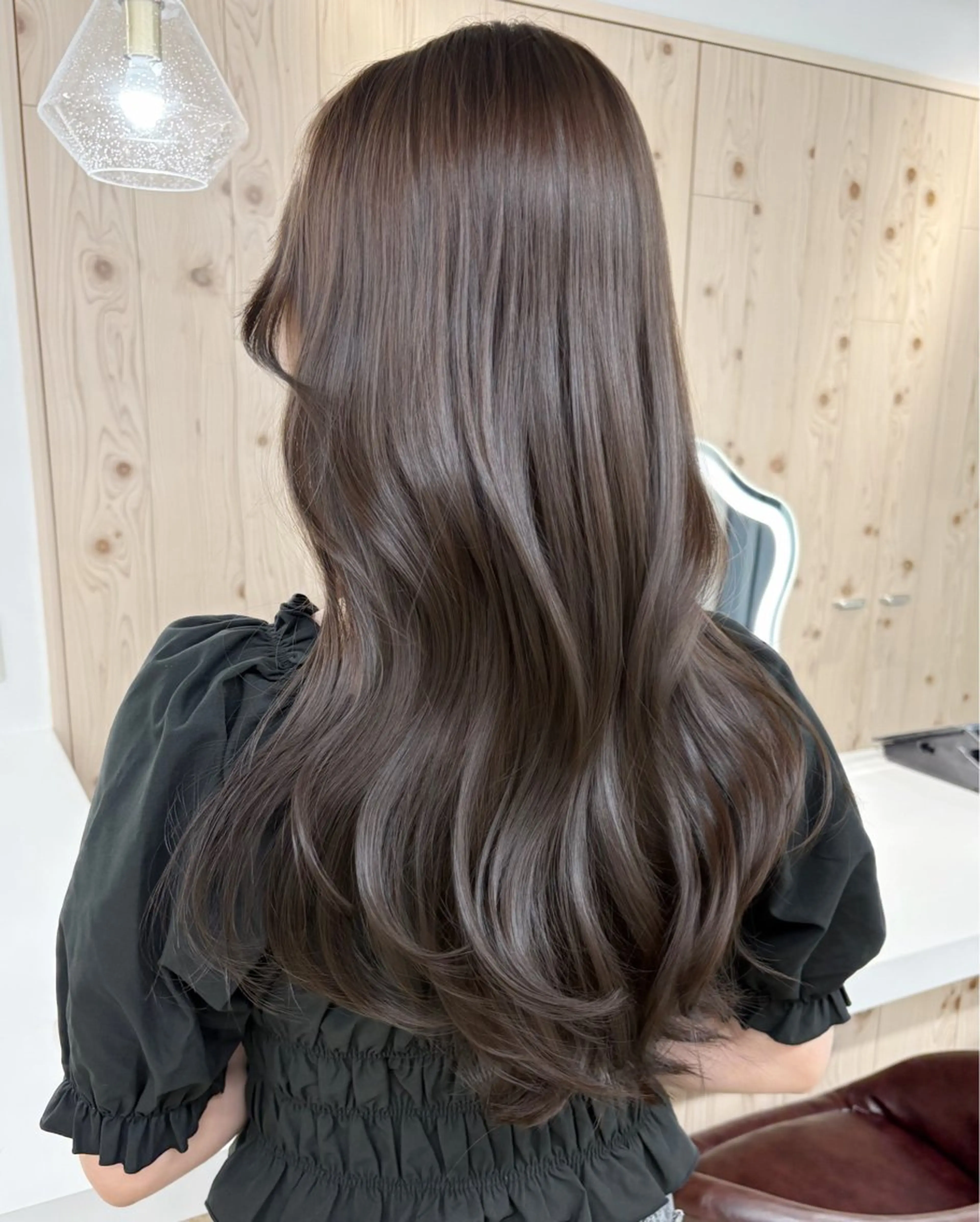 ロング カラー カット ヘアカラー トリートメント ヘアセット 新宿/韓国ヘア/ 髪質改善ストレートのヘアスタイル