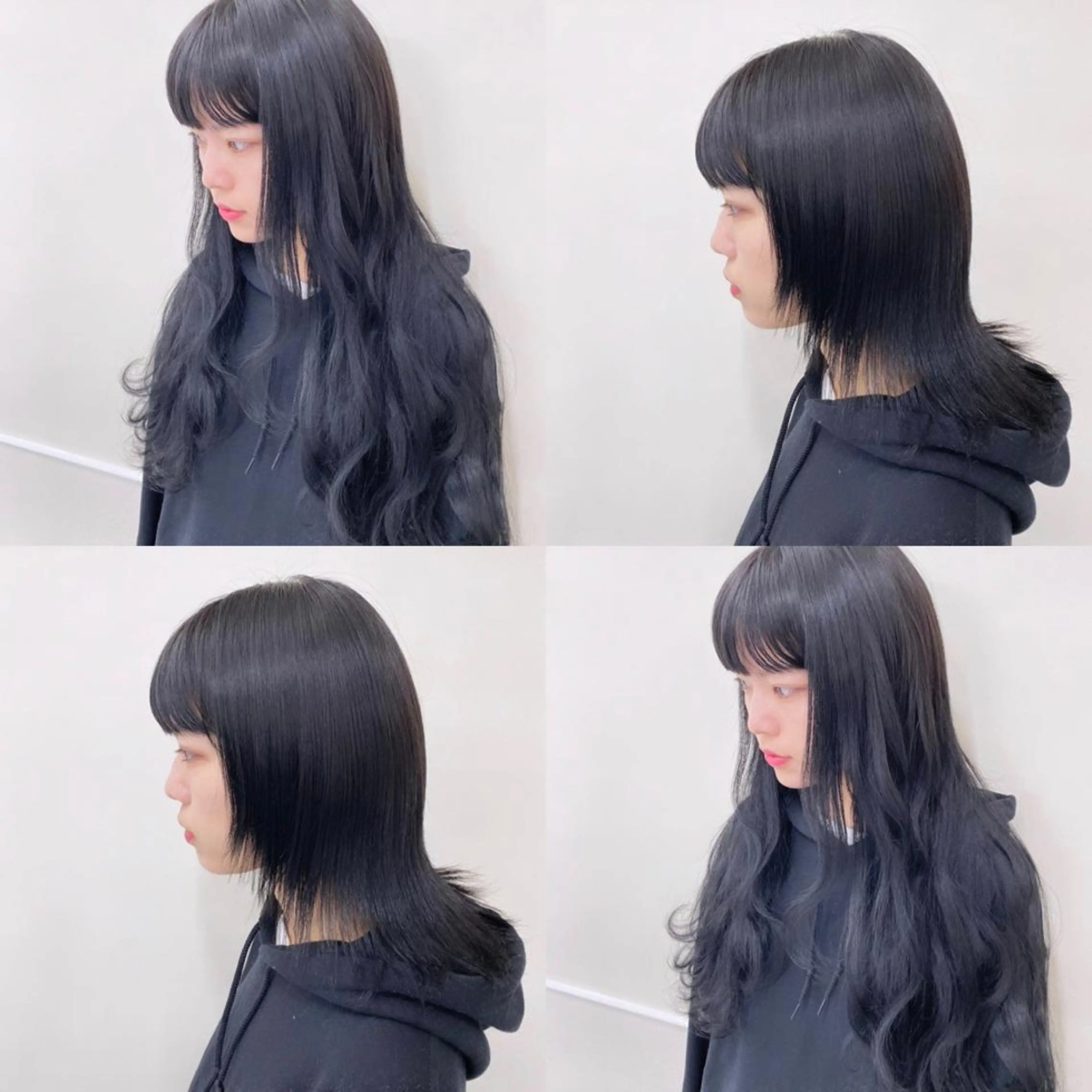 ロング エクステ エクステ ハイトーン 💭黒崎ハルカのヘアスタイル