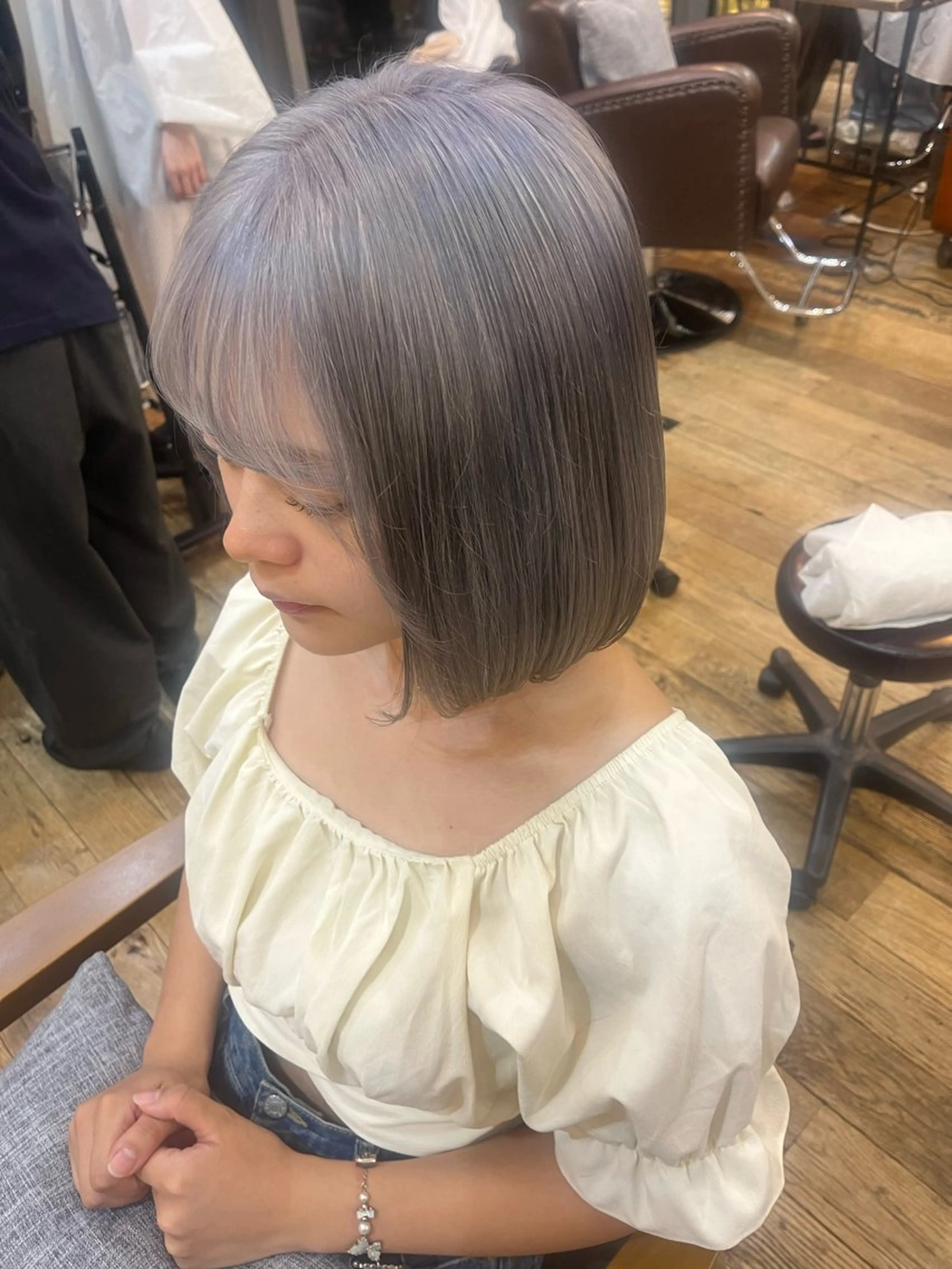 カラー ブリーチ 東茉央/ブリーチ リタッチ🧸銀座のヘアスタイル