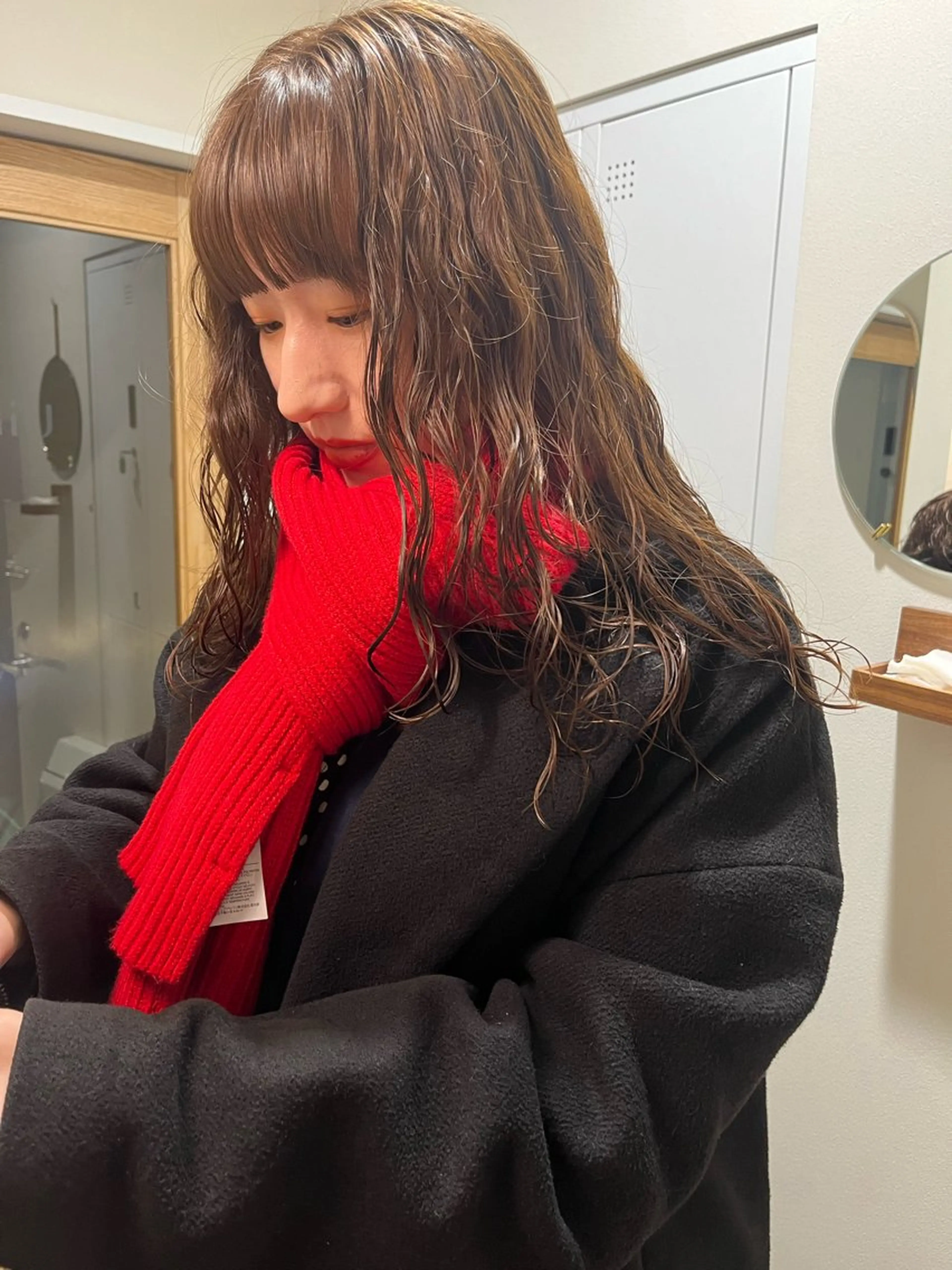 ミディアム パーマ ミディアムパーマ GO TODAY シェアサロン 表参道Flos店所属・nishi fuyumiのヘアスタイル