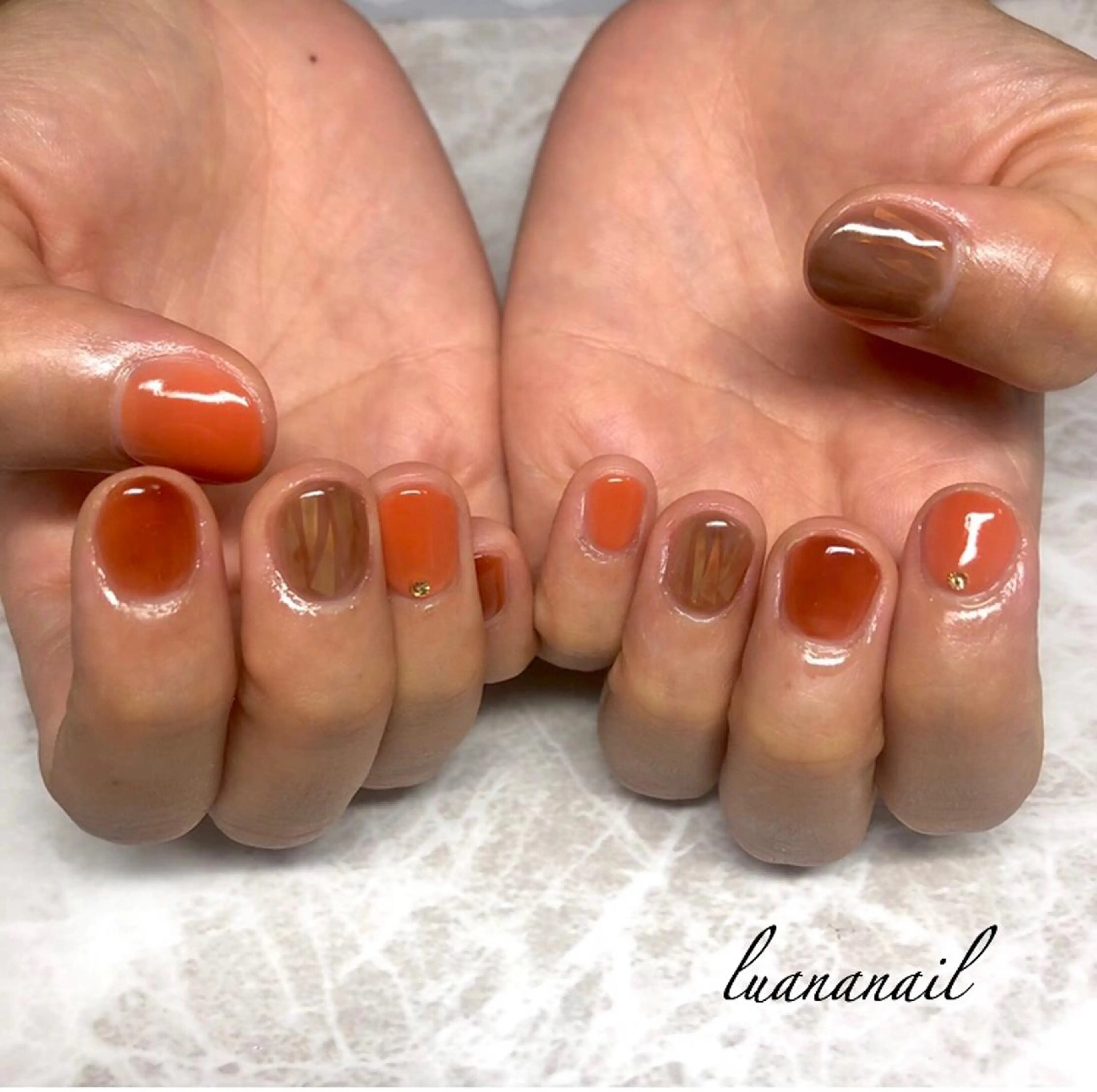 ネイル ブラウン luana nailのネイルデザイン