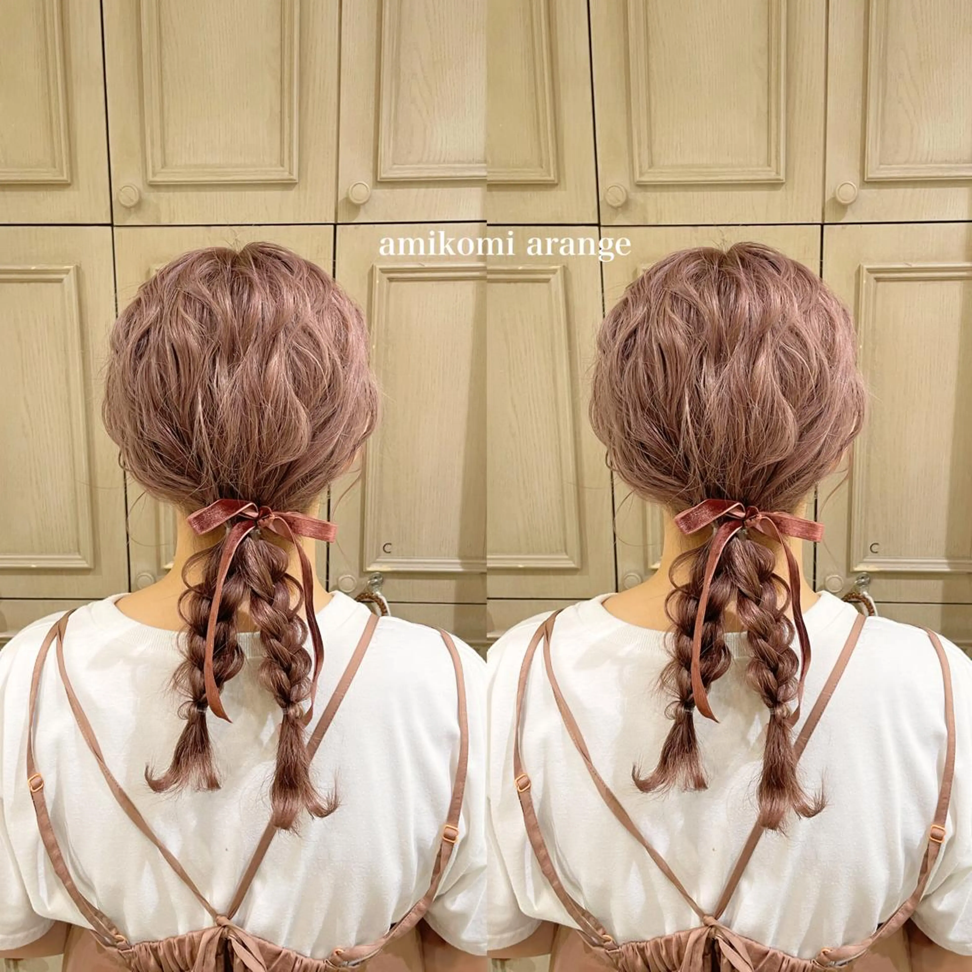 ミディアム ヘアアレンジ 結婚式・ブライダル エクステ/ハイトーン 🐏☁️miminaのヘアスタイル