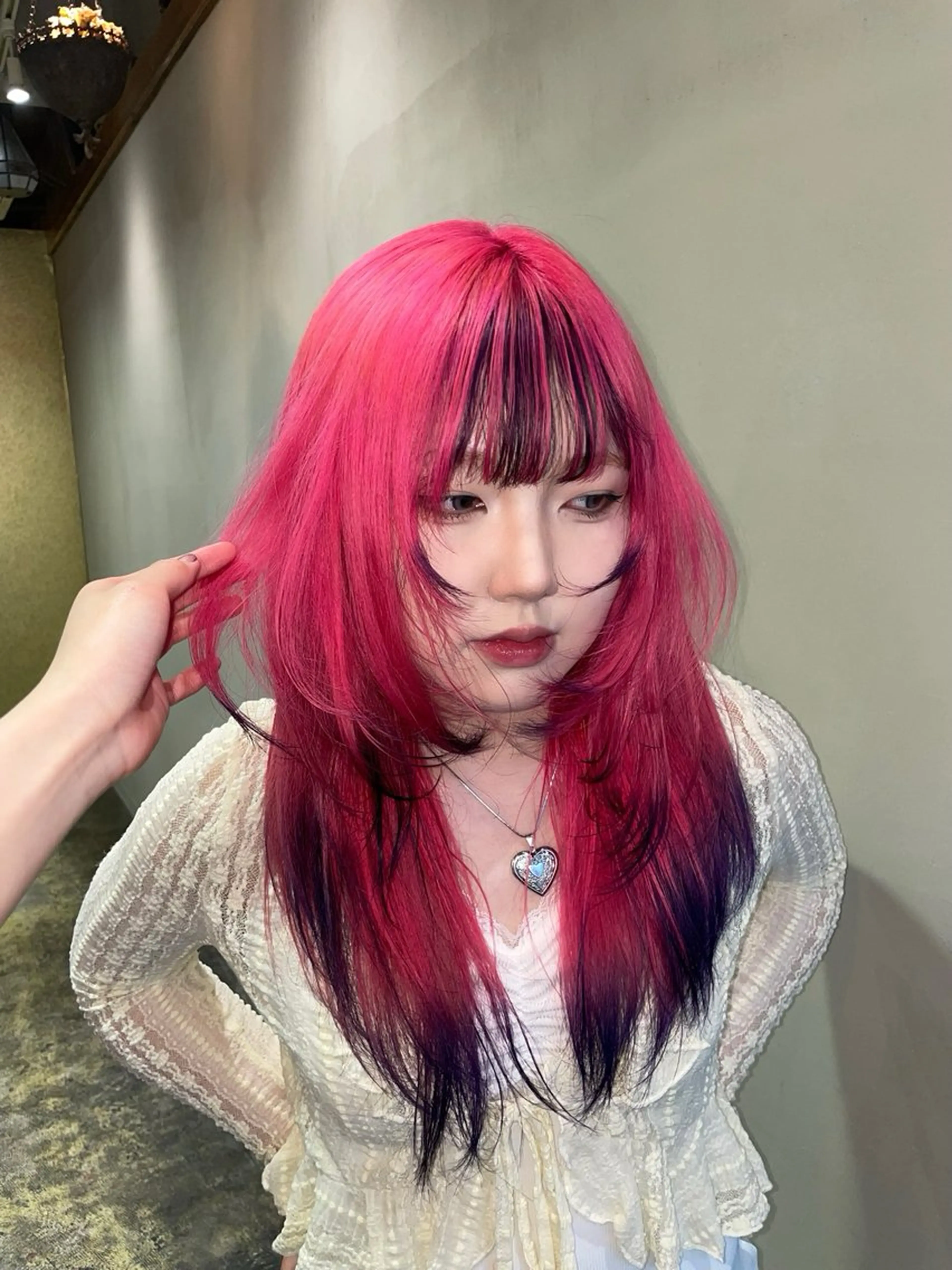 セミロング レイヤーカット ブリーチ/ハイトーン 心斎橋/honokaのヘアスタイル