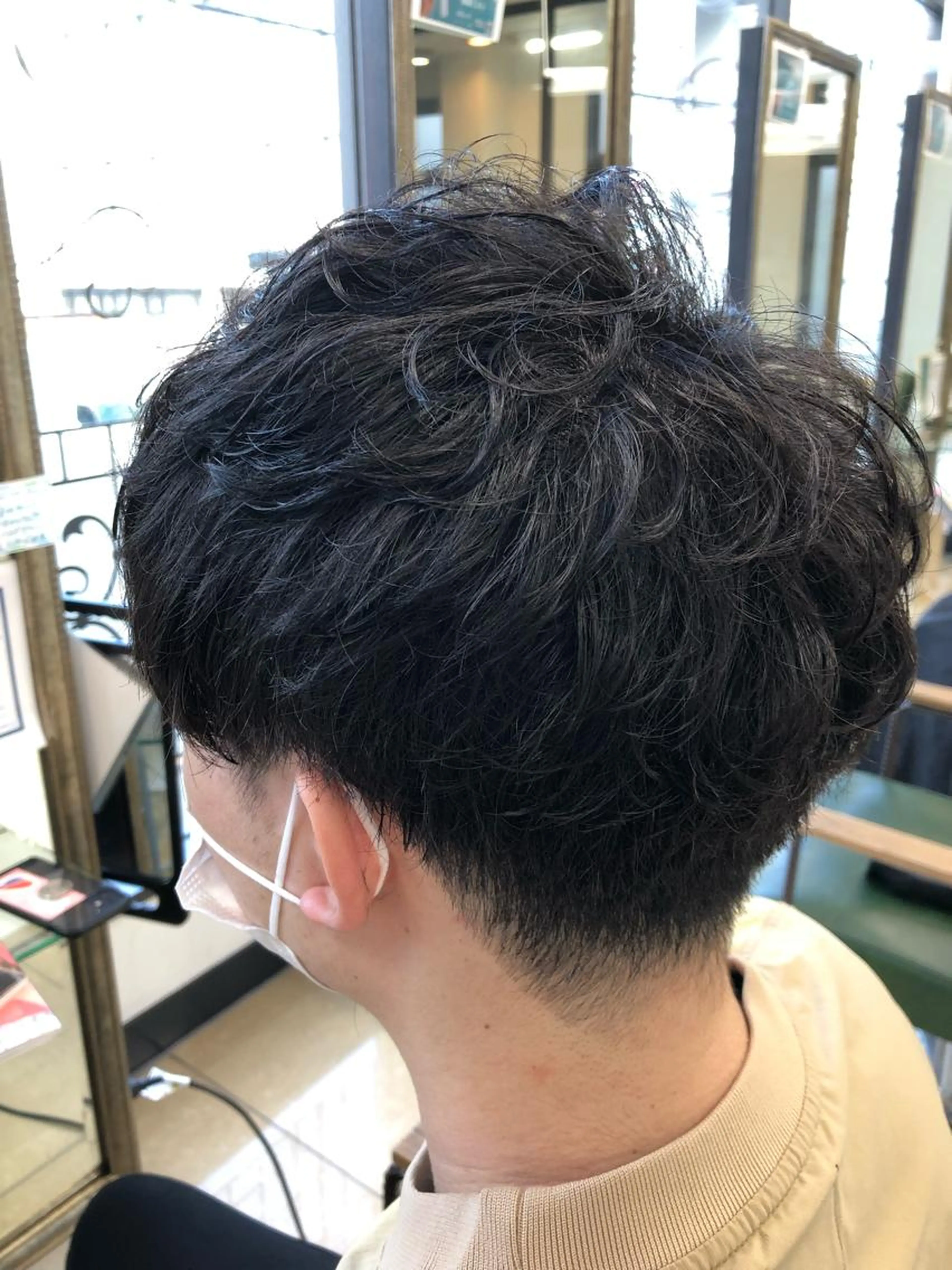 メンズカット＋men'sパーマ＋マイクロバブルの写真