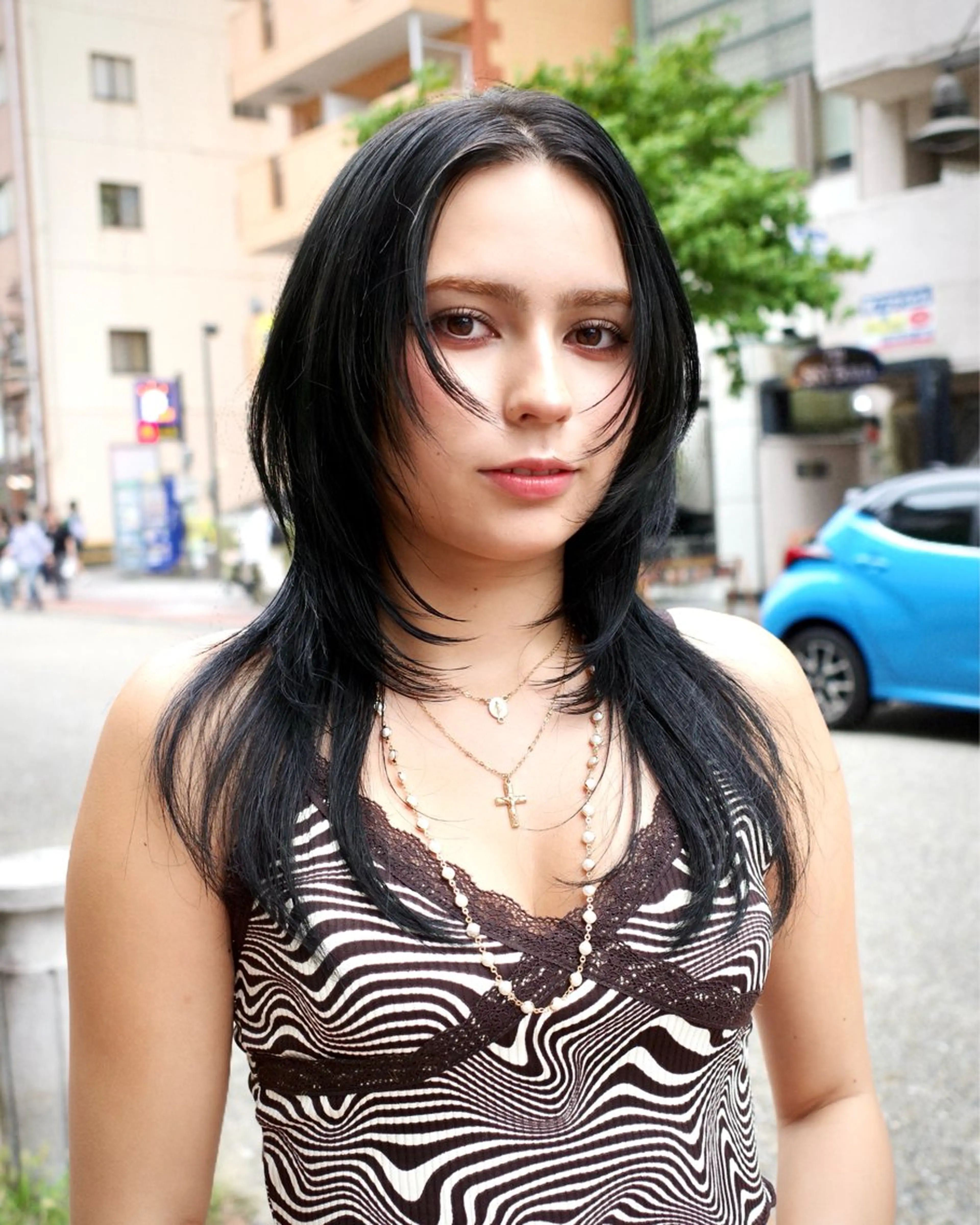 セミロング カラー レイヤーカット カット ヘアカラー トリートメント ハイトーン/ウルフ/ レイヤー/Asukaのヘアスタイル