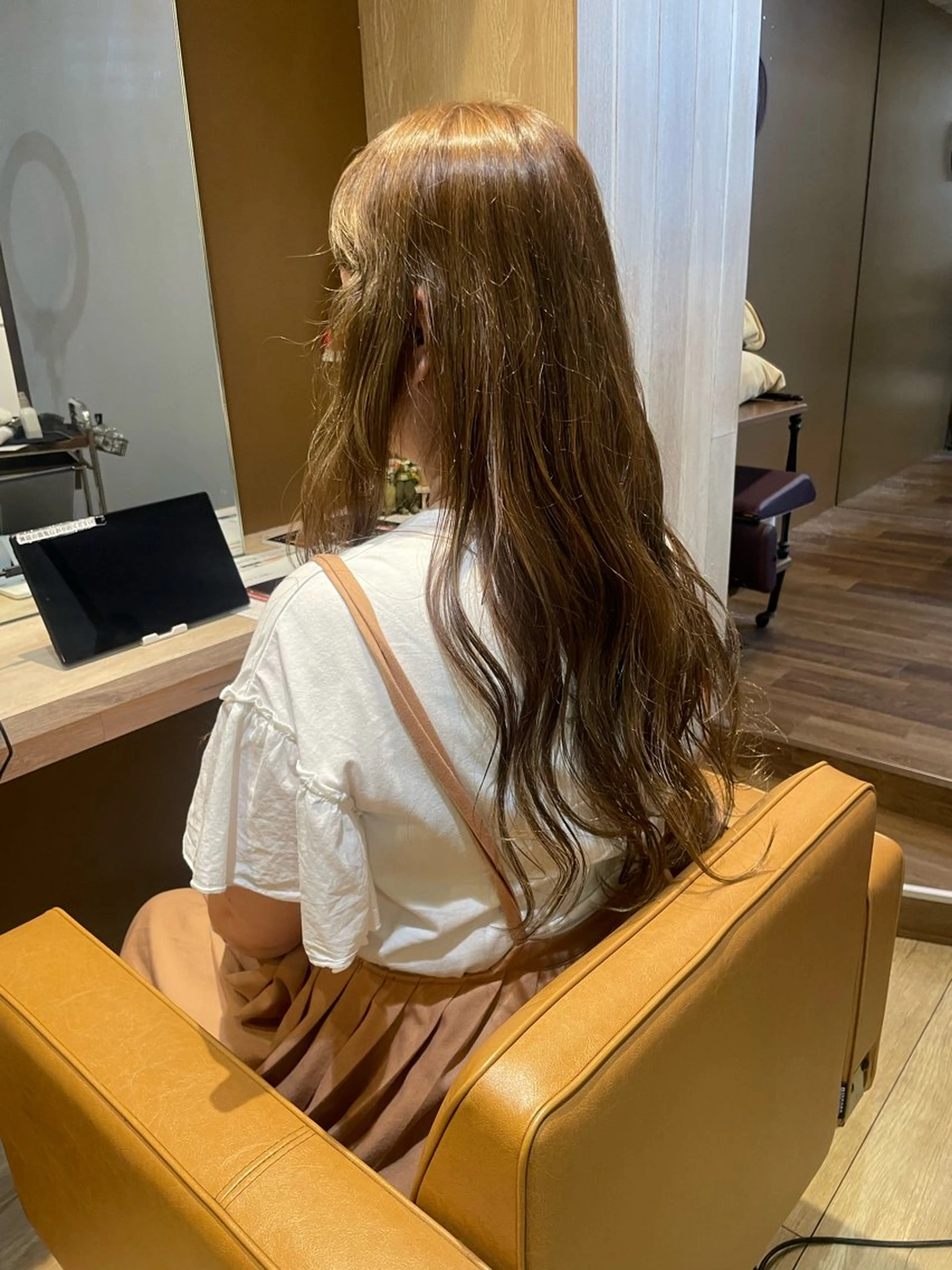 ロング カラー アッシュ アッシュブラウン ブラウンカラー ダブルカラー トリートメント ヘアカラー トリートメント 髪質改善/Bloss om🌷高橋沙衣のヘアスタイル