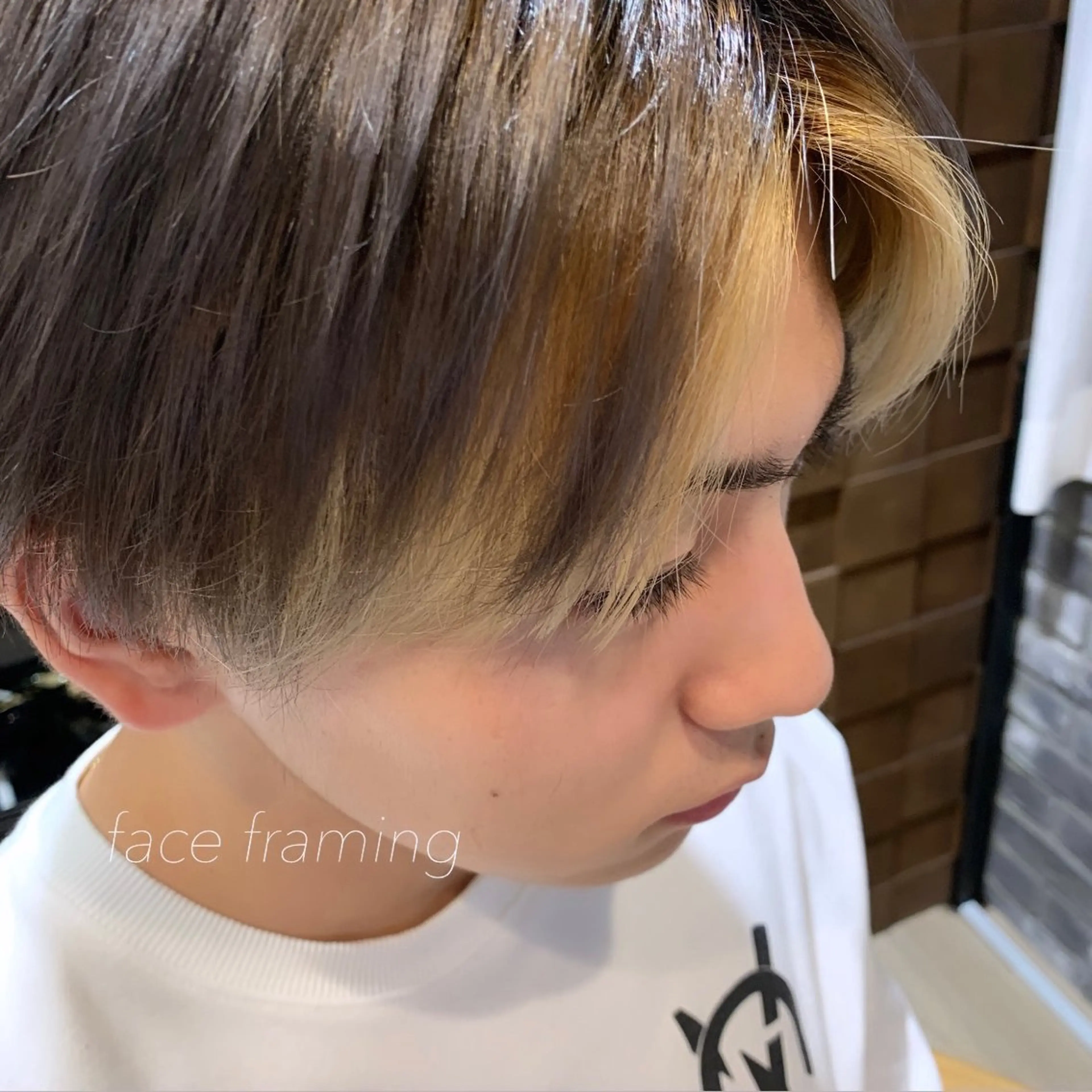 ショート カラー メンズ メンズブリーチ マッシュ ミストバング ブリーチ  フェイスフレーミング GO TODAY 原宿本店所属・似合わせカット得意 💛RENA💛のヘアスタイル