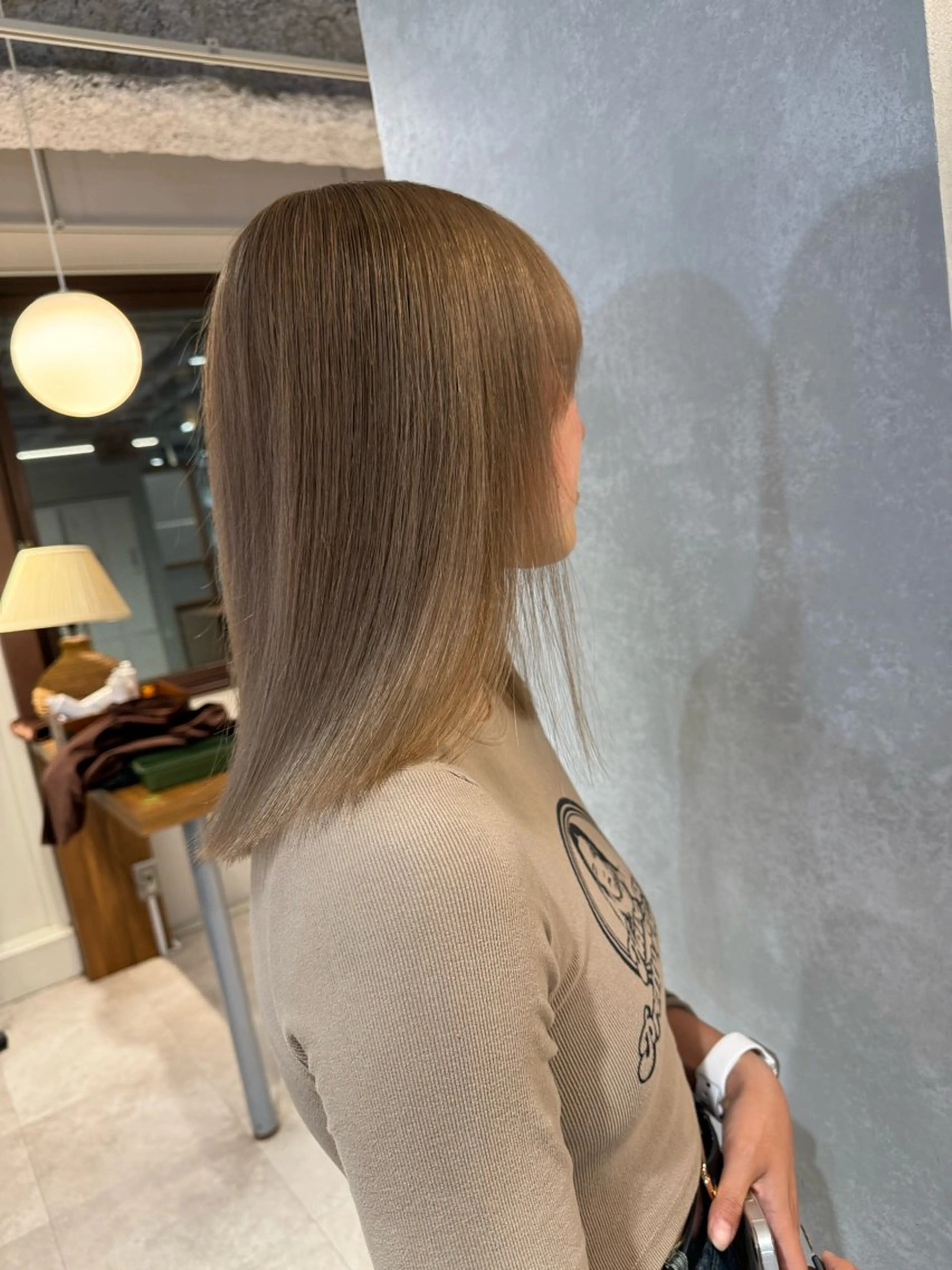 ミディアム カラー カット ヘアカラー トリートメント 岡本 太陽☀️のヘアスタイル