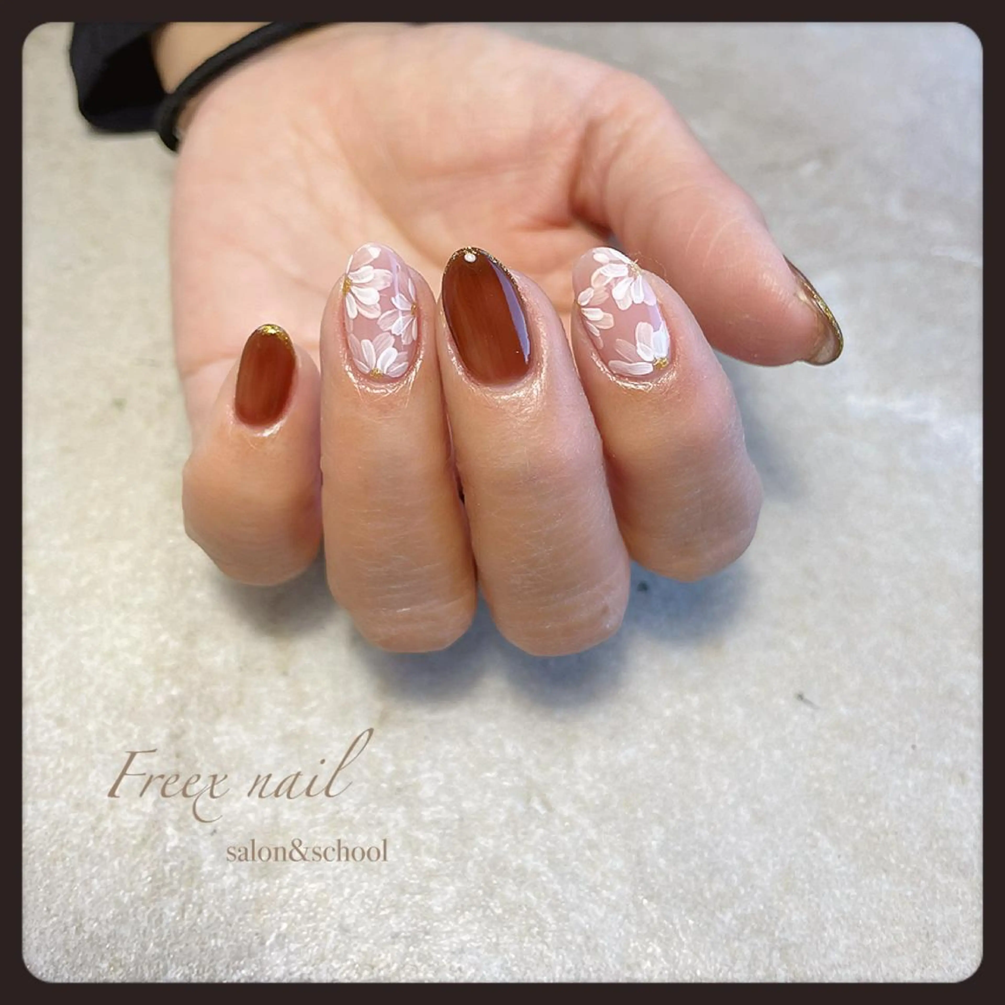 ネイル フラワーネイル Freex nail所属・freex nail /ニュアンス/個性派のネイルデザイン
