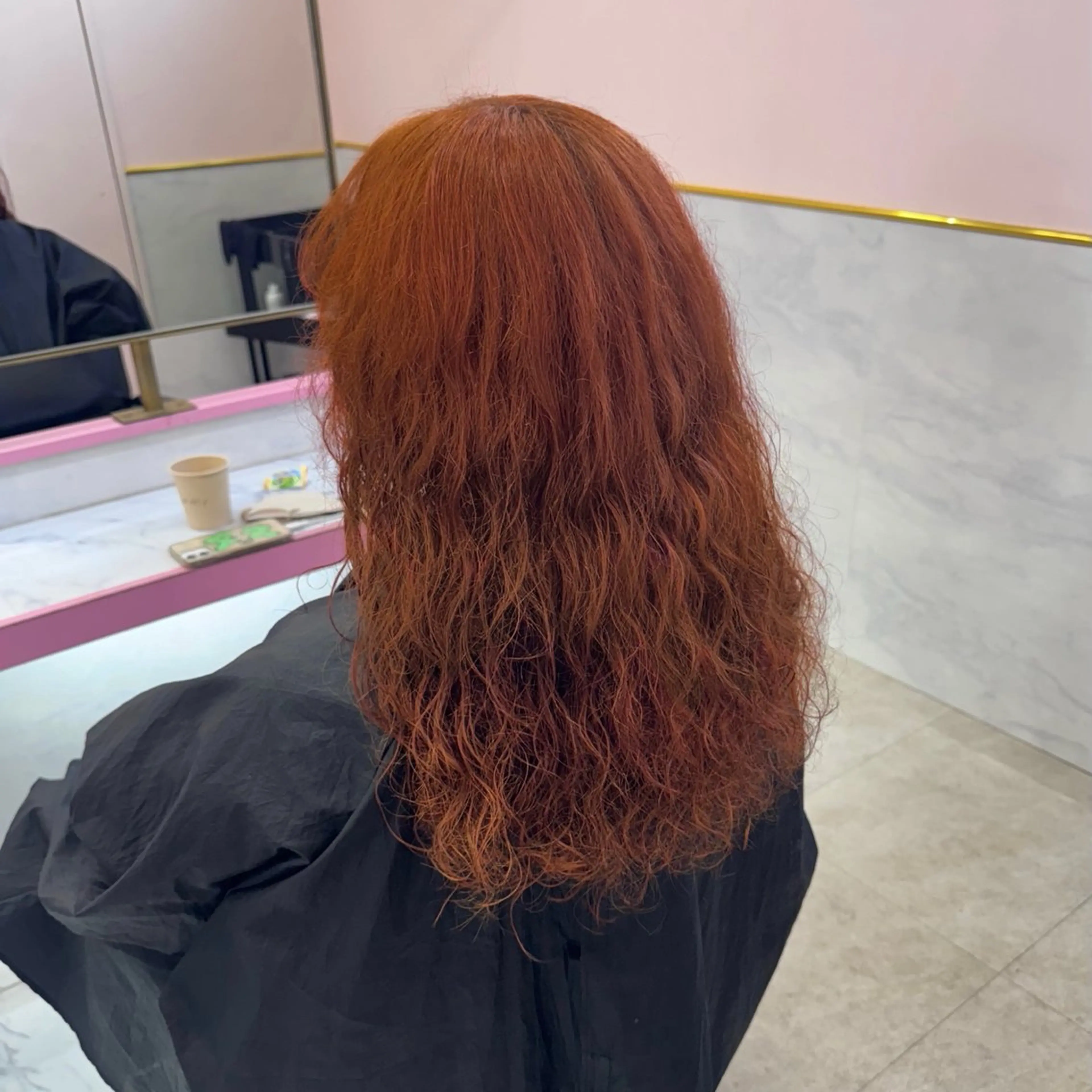 セミロング カラー パーマ ヘアカラー トリートメント 高発色/デザイン ☀️toku☀️のヘアスタイル