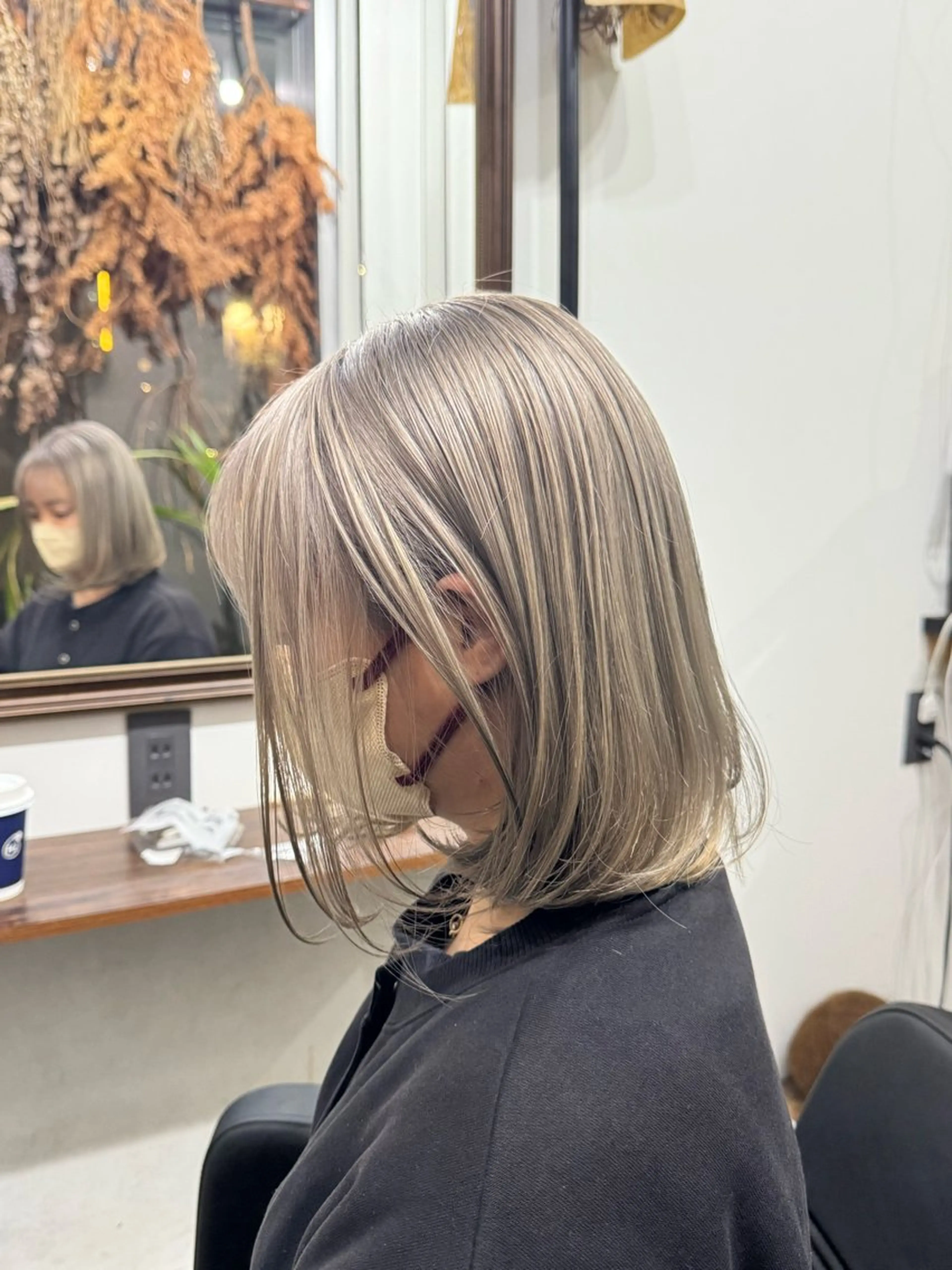 ミディアム ヘアカラー 椎葉 祐也のヘアスタイル