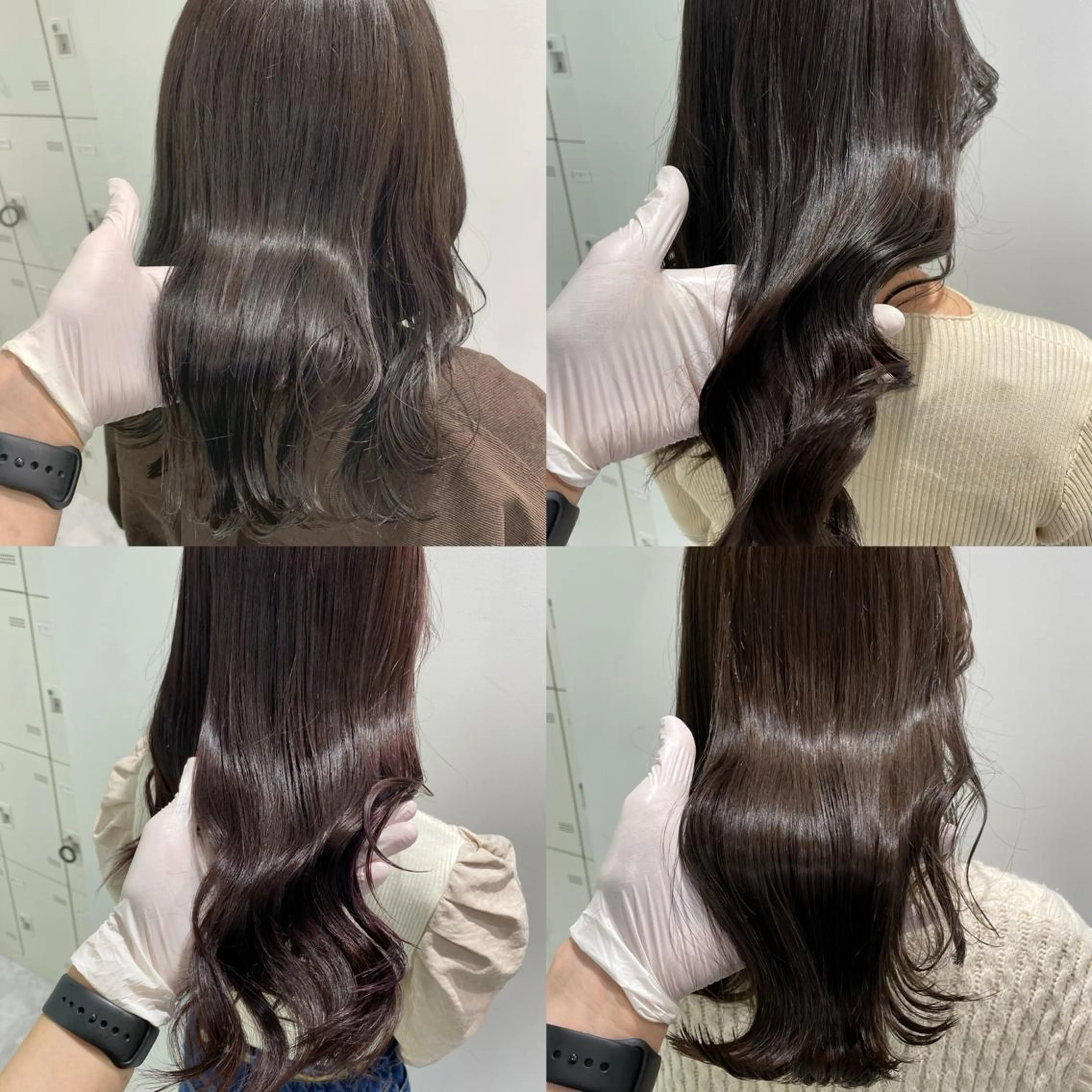 ミディアム カラー パーマ ヘアアレンジ ネイル マツエク・マツパ 韓国風ベージュ🤎 赤みなし🌿横浜🤎のヘアスタイル