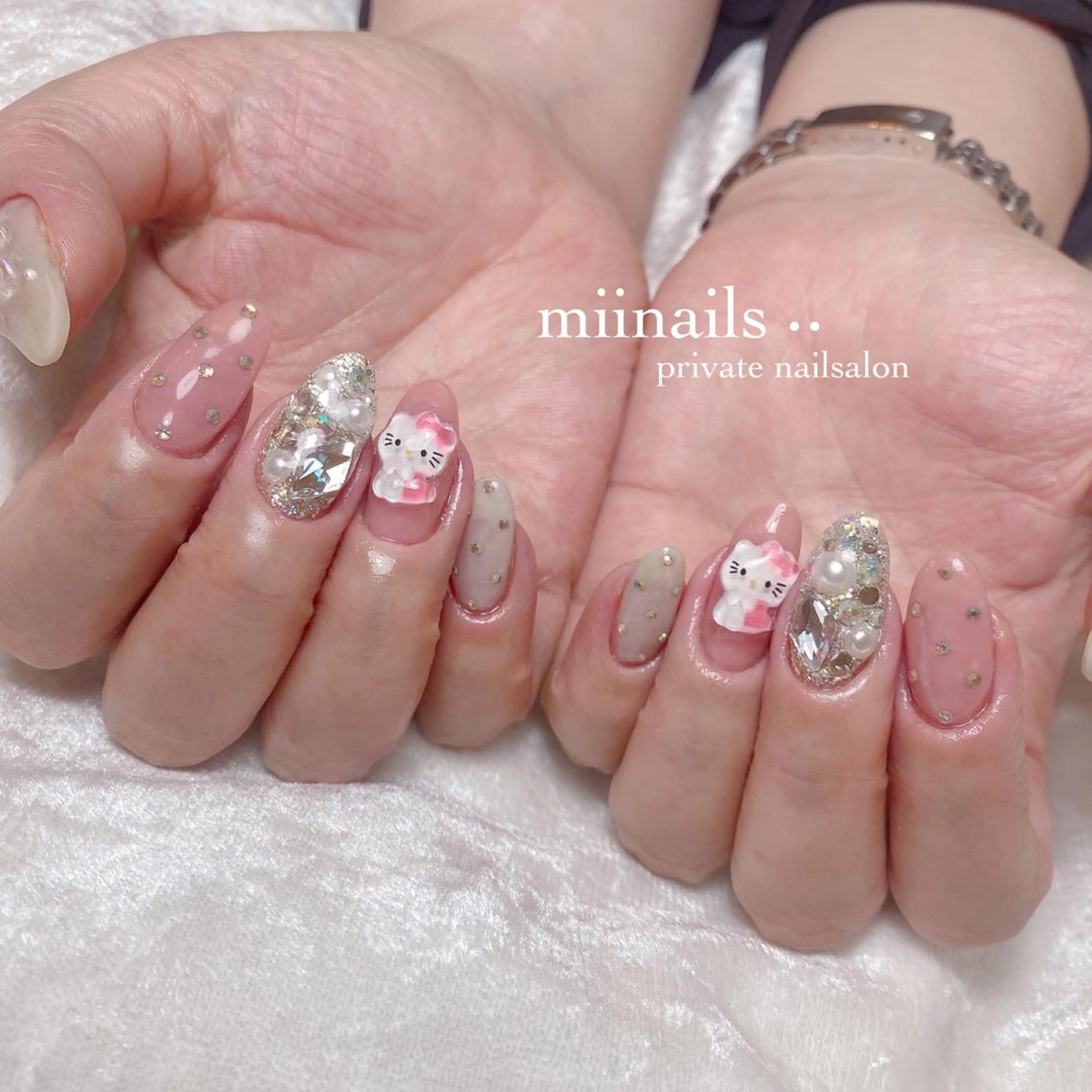 ネイル 韓国ネイル ワンホンネイル ハンドネイル nailsalon miinailsのネイルデザイン
