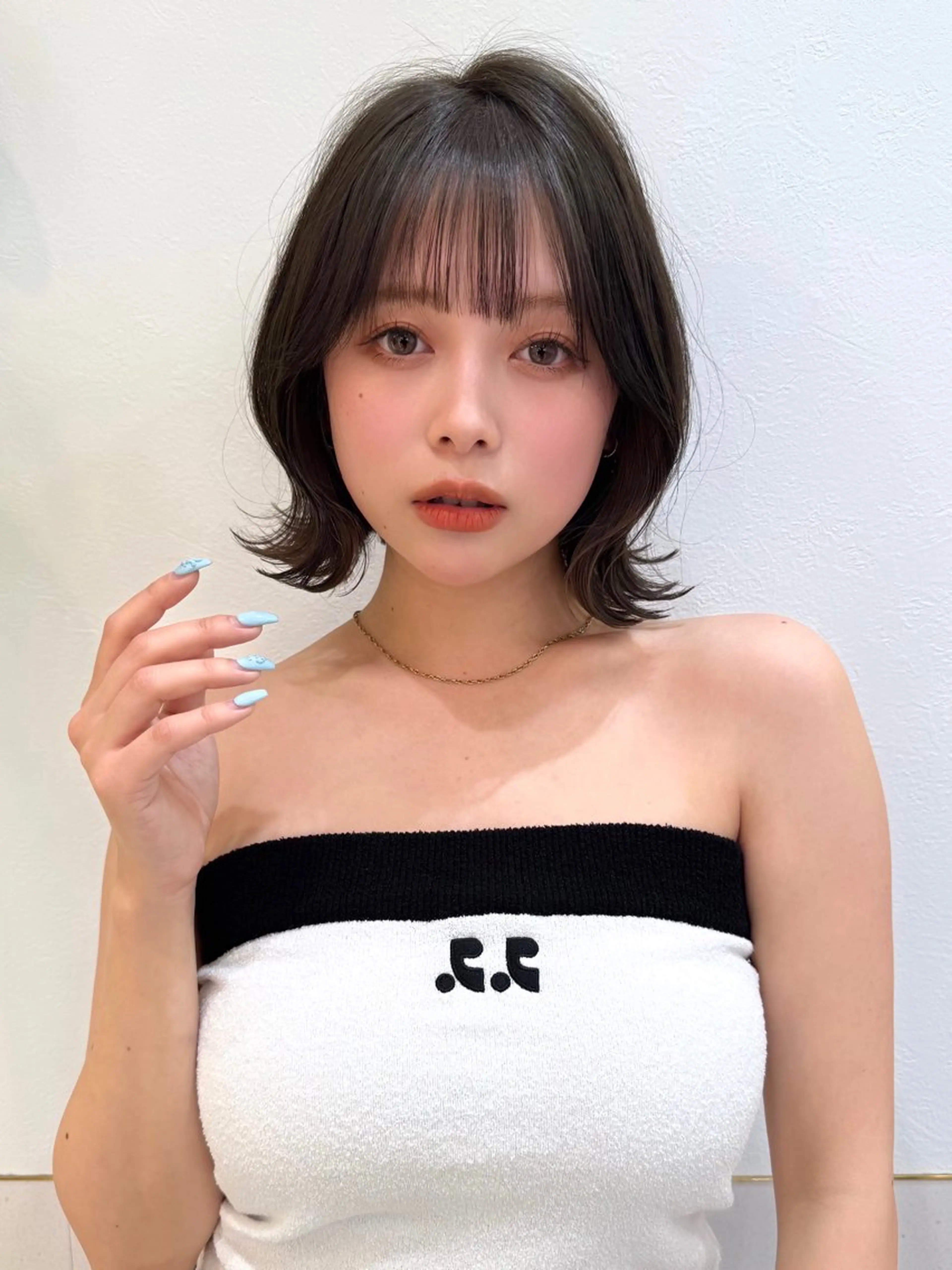 ミディアム カット ヘアカラー トリートメント 新宿/髪質改善/ボブ 韓国レイヤー大重聖斗のヘアスタイル