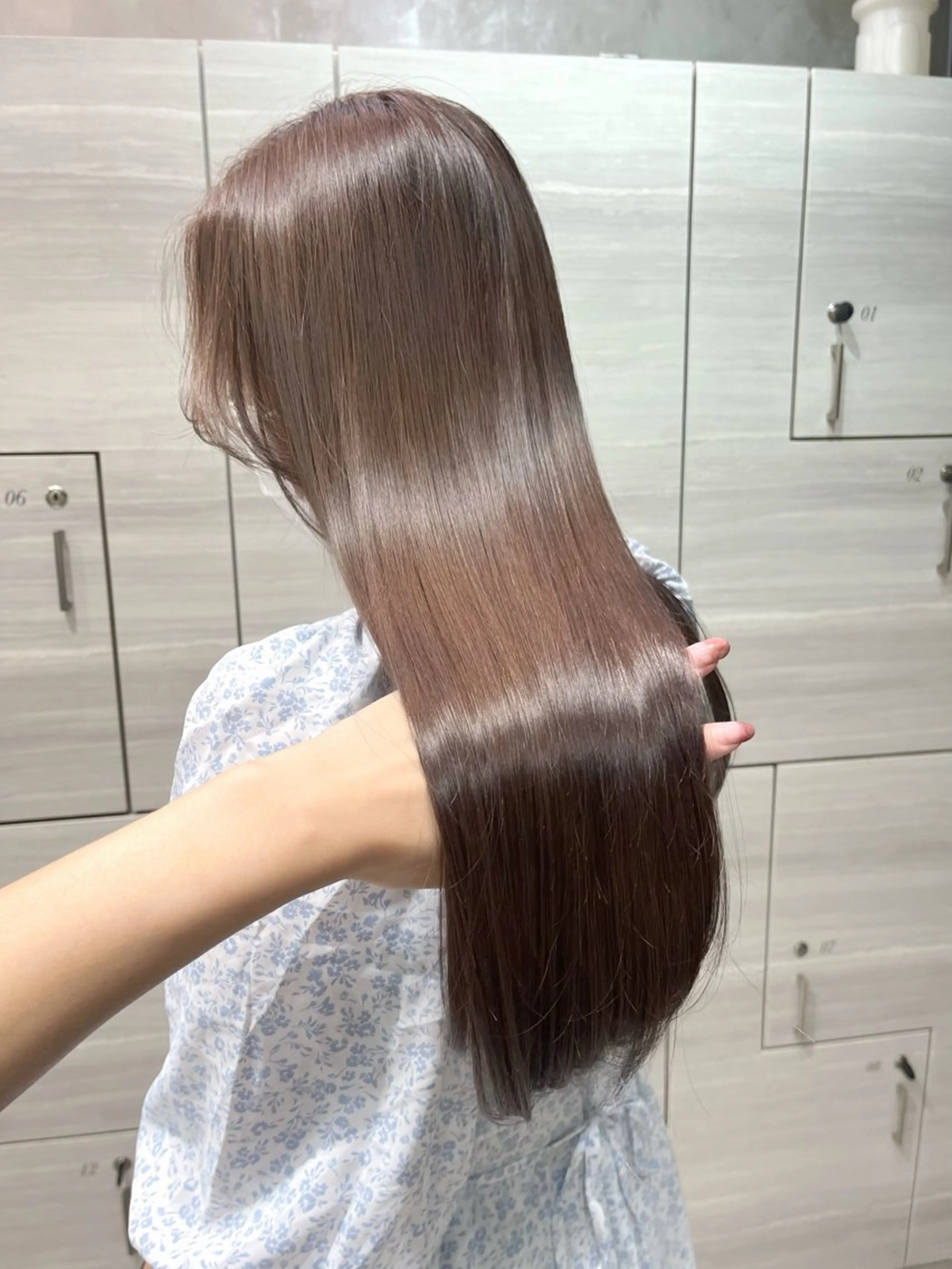 ロング カラー 酸性ストレート ヘアカラー 縮毛矯正 ナツミ/透明感カラー /酸性ストレートのヘアスタイル