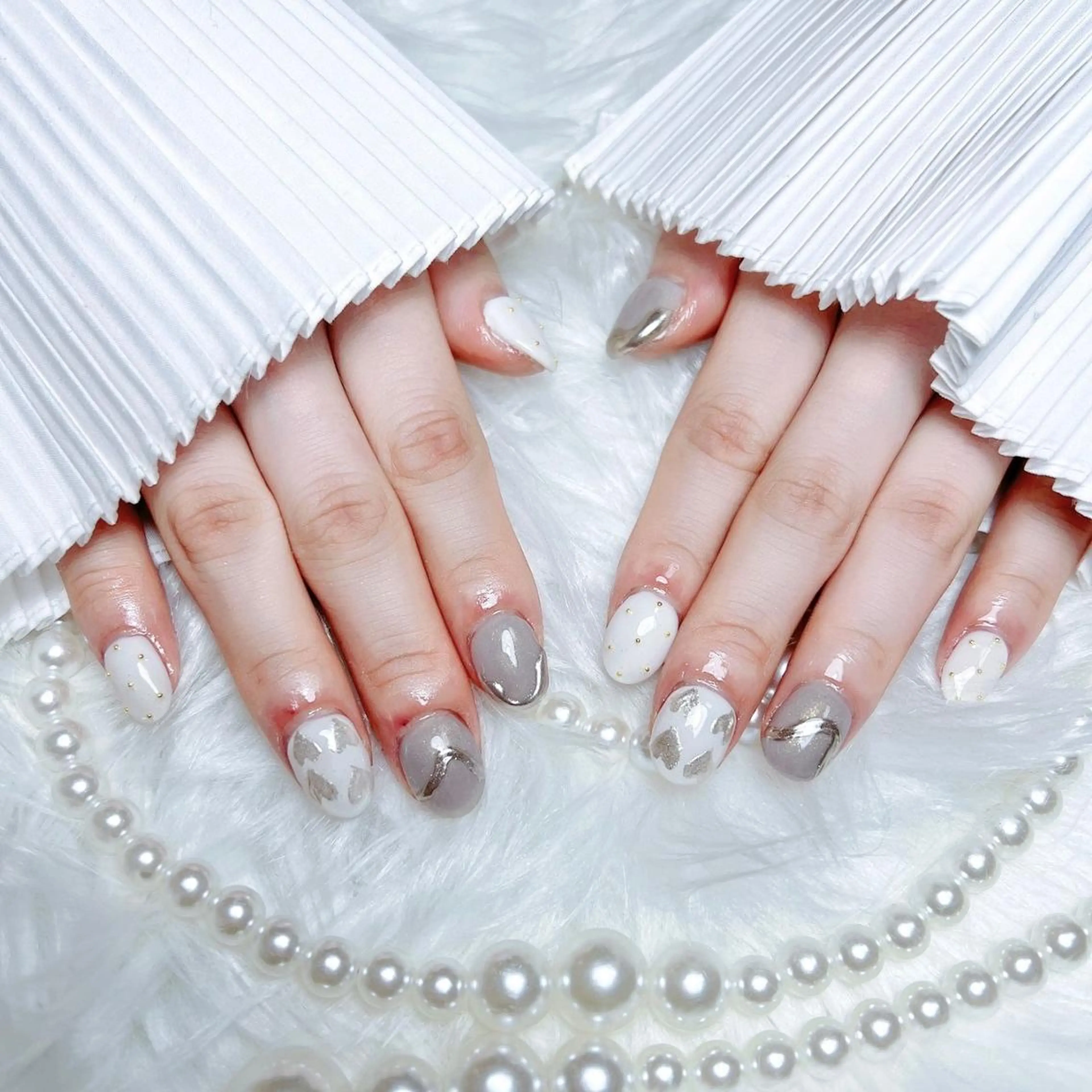 ネイル RAFFINE 月🦋🩵のネイルデザイン