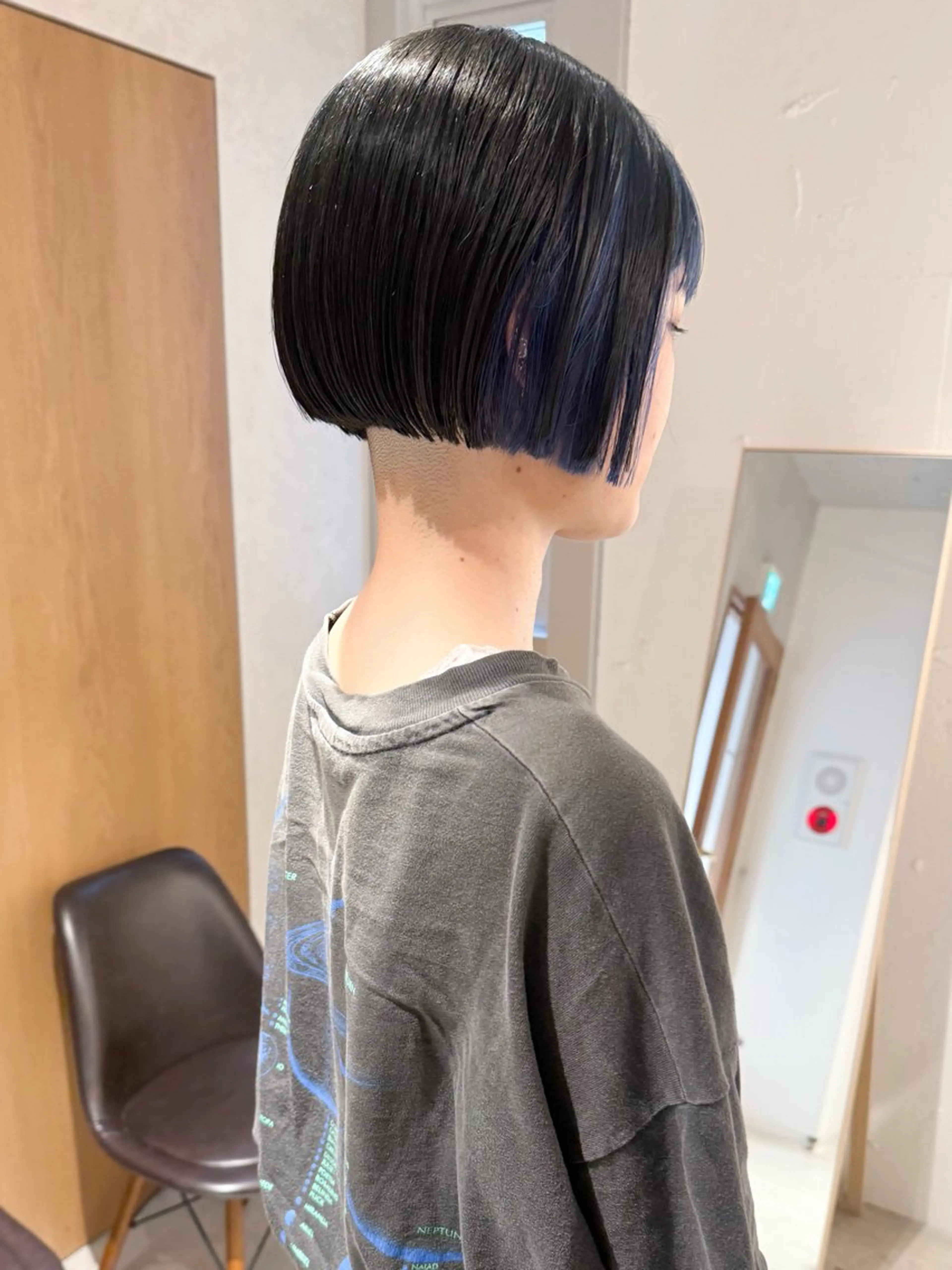 ショート カラー カット ヘアカラー 似合わせぷつっとボブ 縮毛矯正 久保田彩菜のヘアスタイル