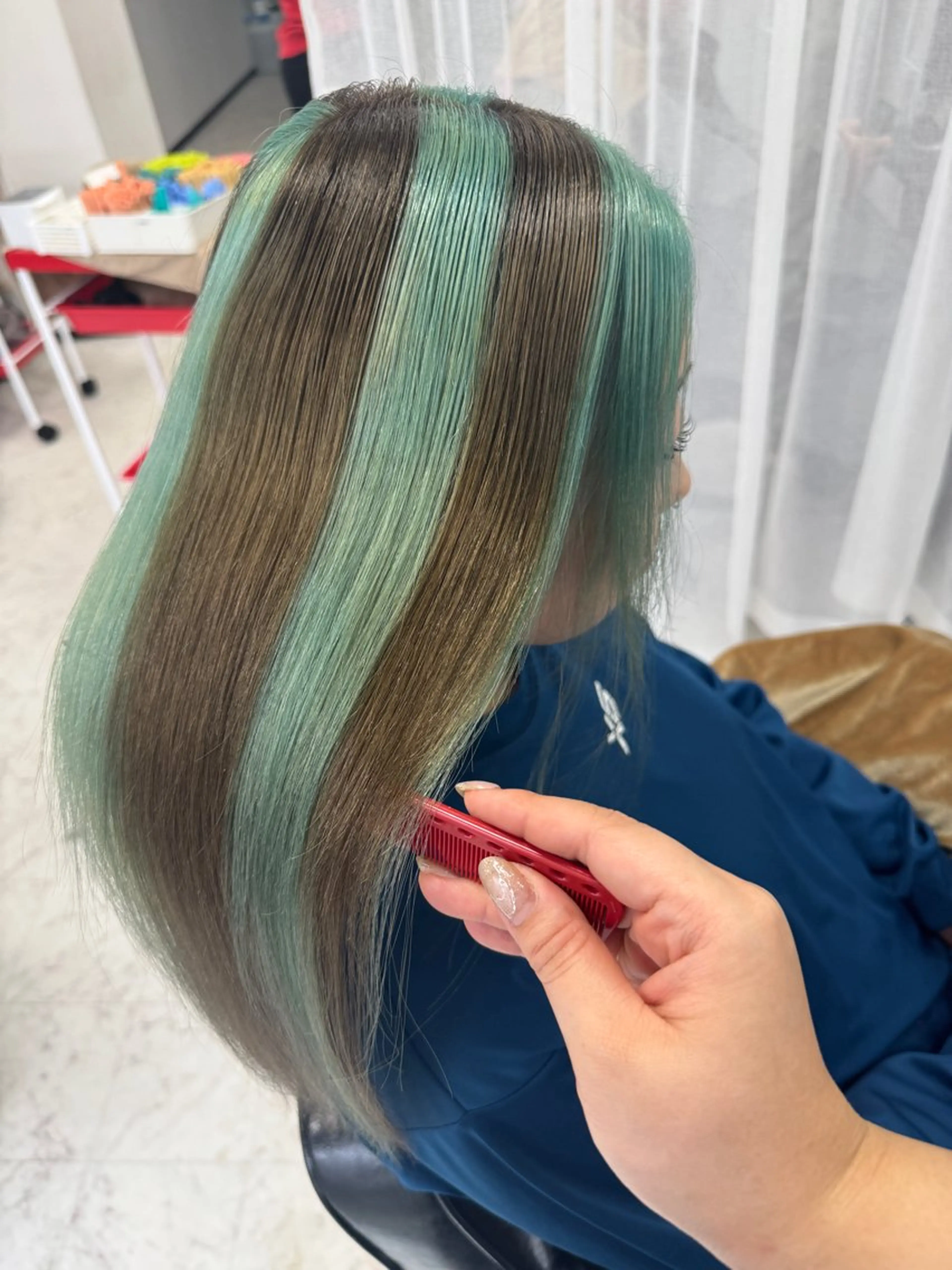 セミロング カラー デザインカラー カット ヘアカラー トリートメント ヒラガカナ▼ ECLAT HAIRのヘアスタイル