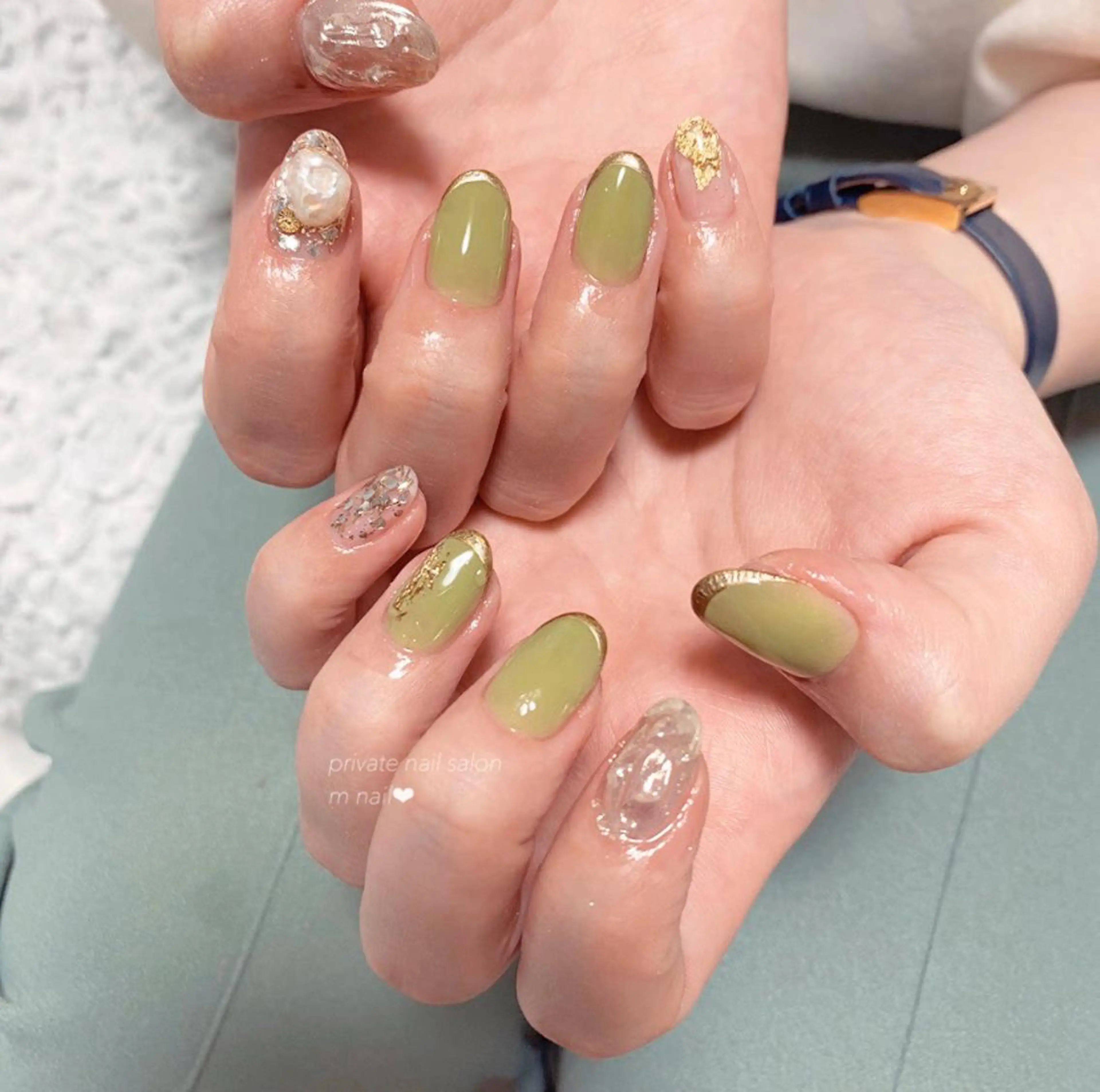 ネイル ピスタチオネイル ハンドネイル 小河原 舞のネイルデザイン
