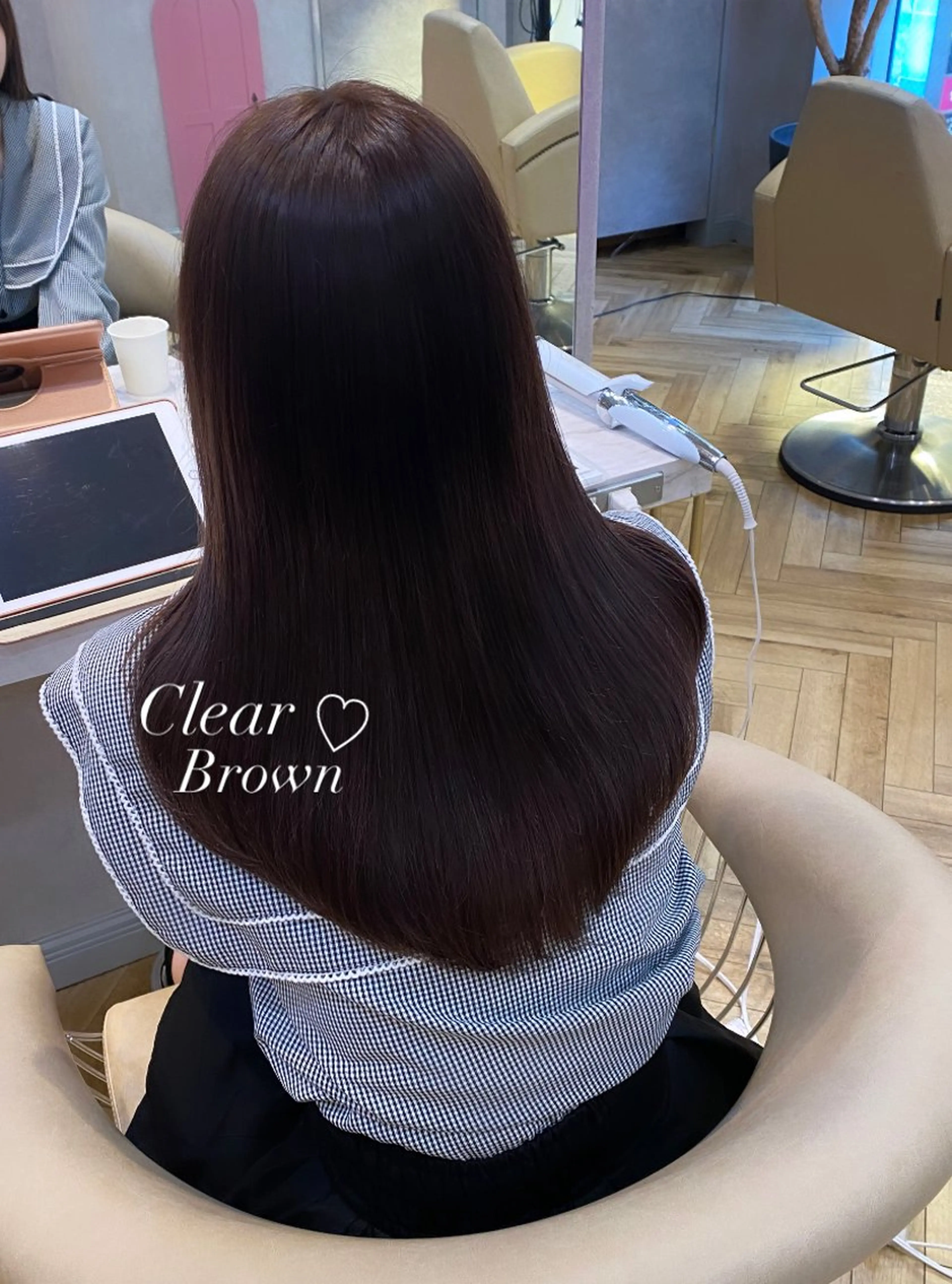 ロング カラー ヘアアレンジ 上品♡韓国レイヤー ‎🤍のの‎🤍のヘアスタイル