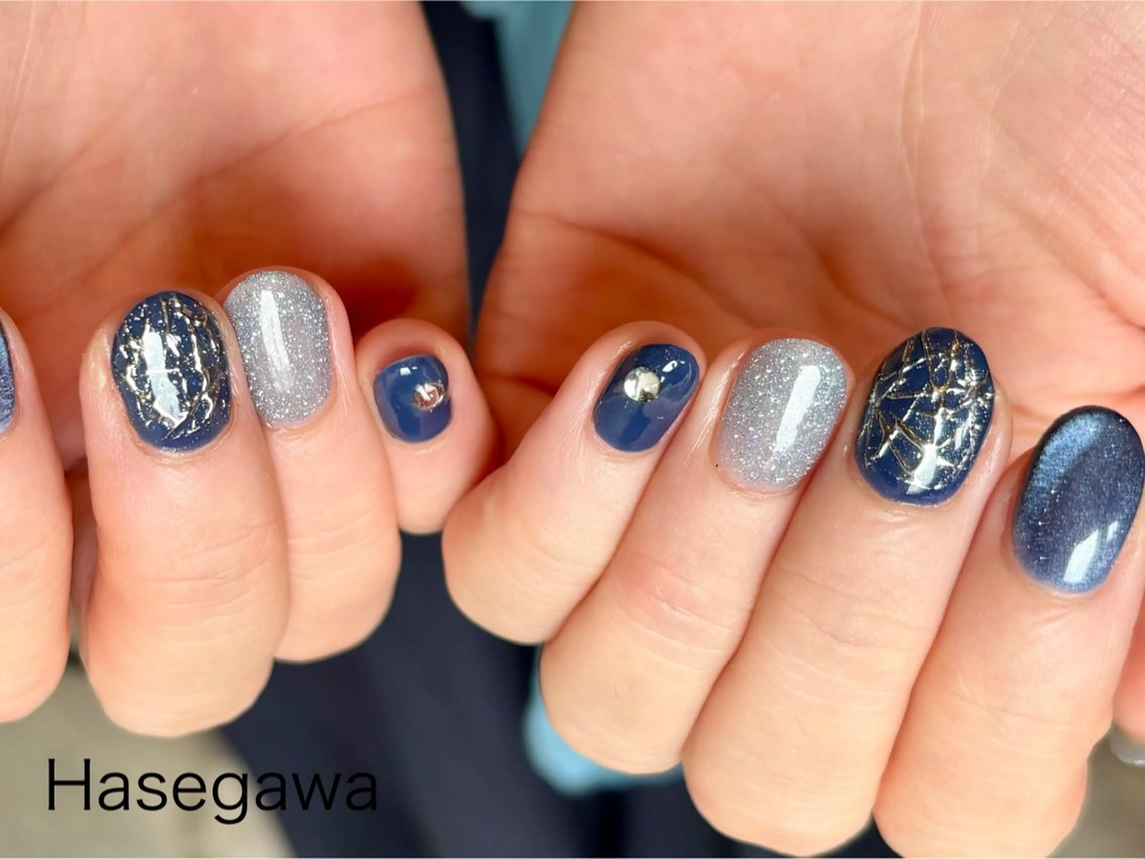 ネイル アートネイル ミラーネイル ハンドネイル DROP所属・DROP 長谷川のネイルデザイン