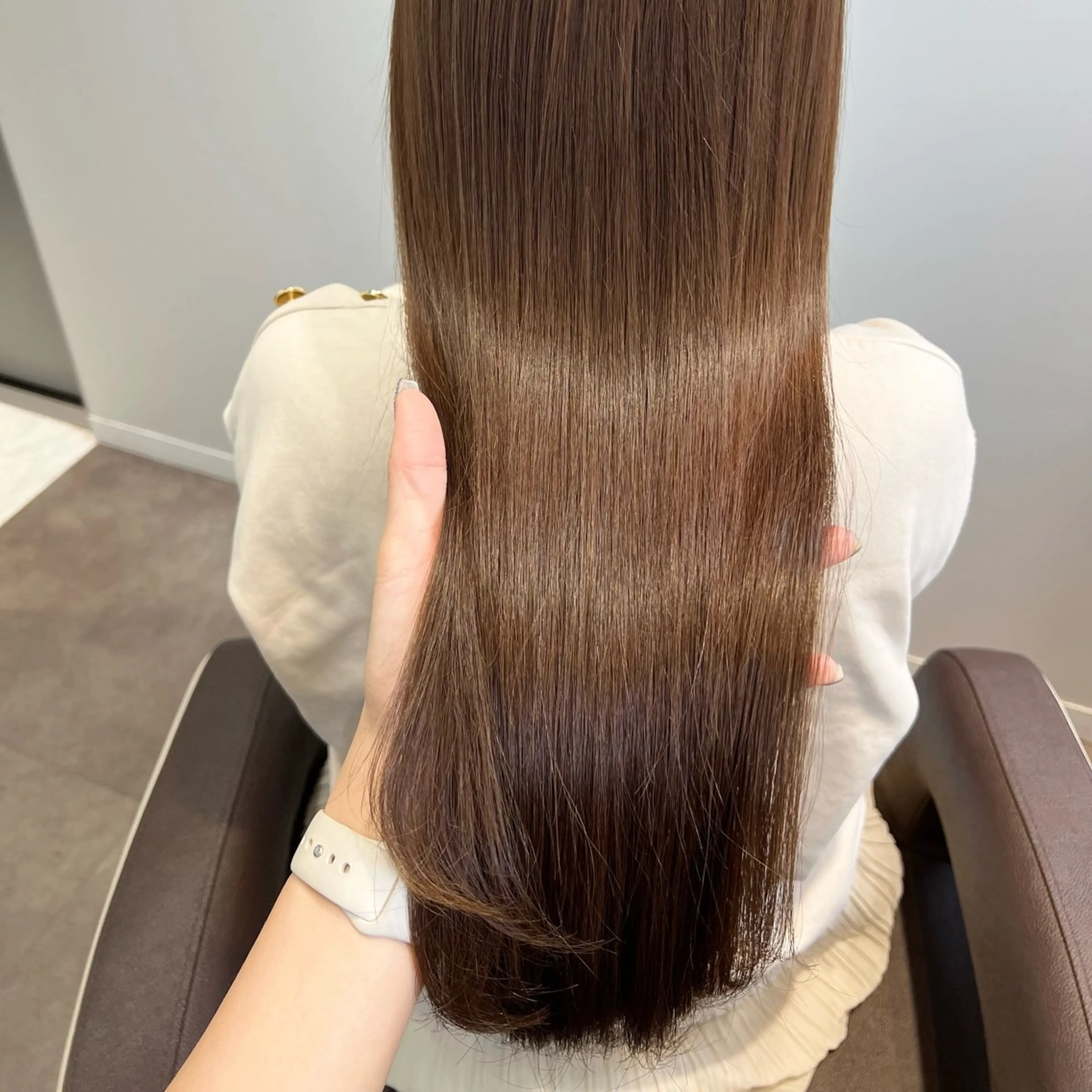 ロング ロング カット ヘアカラー トリートメント 韓国モテhair🍑 momoのヘアスタイル