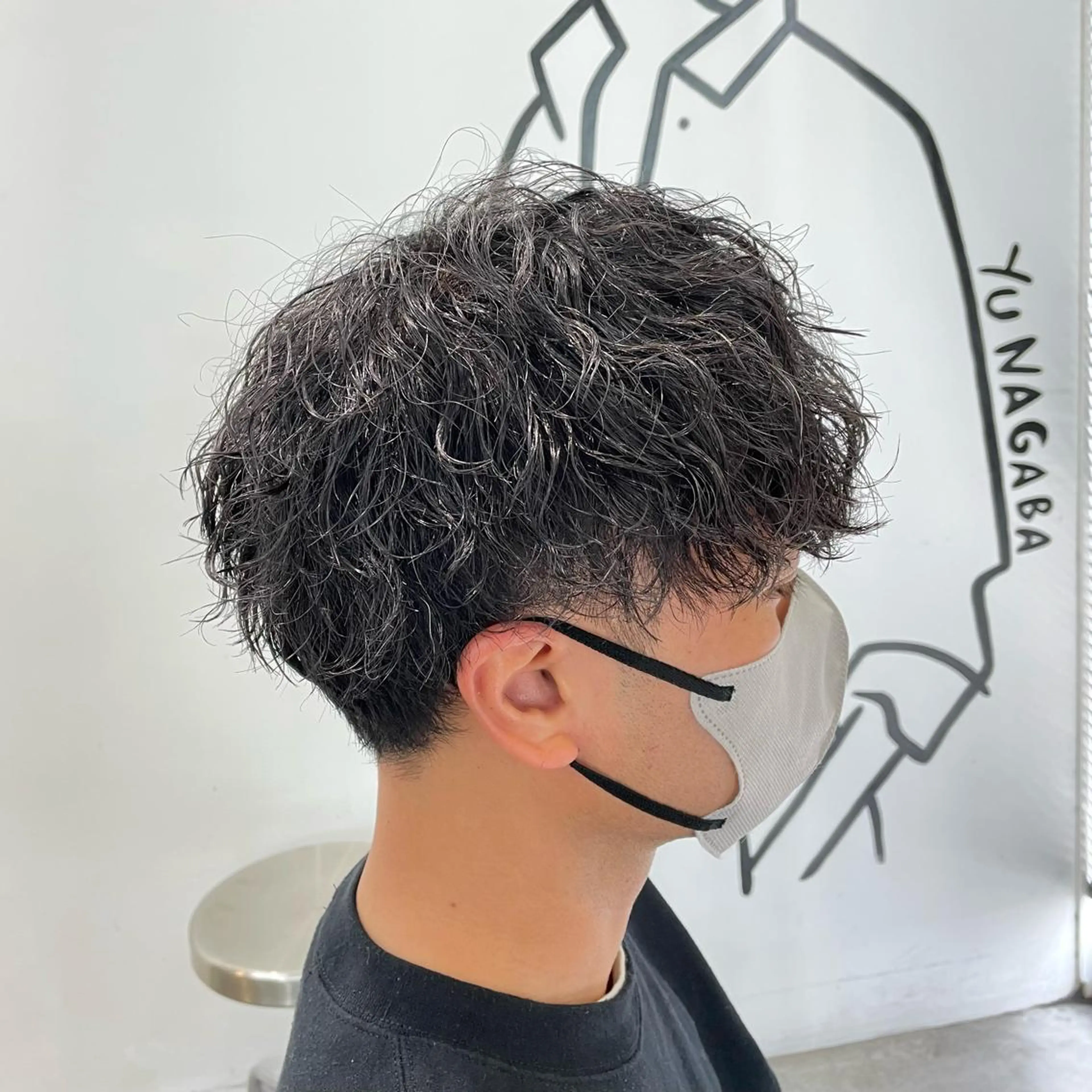 ショート パーマ メンズ カット パーマ メンズ特化美容師/ 藤戸 椋のヘアスタイル