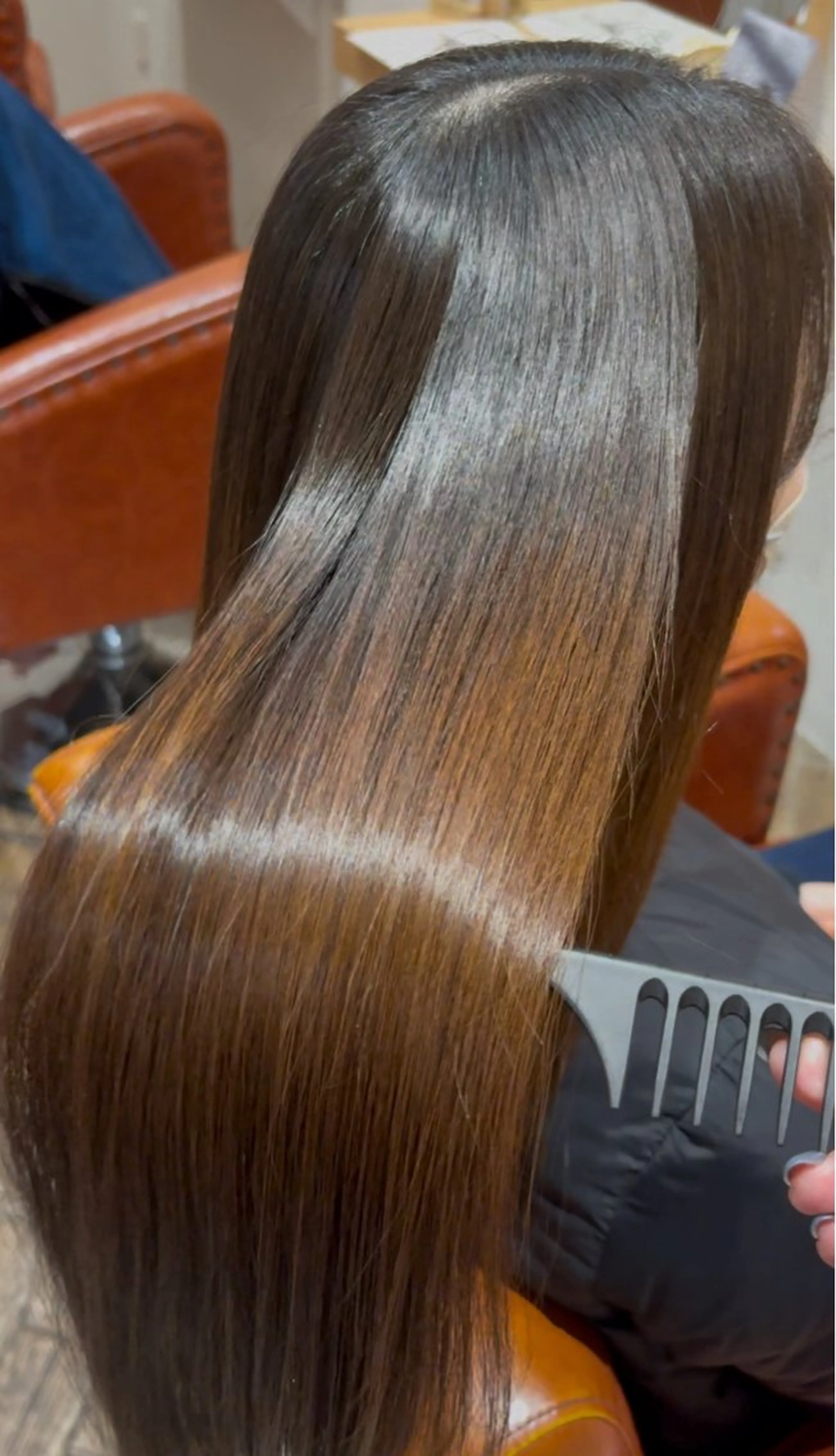 ロング 縮毛矯正 トリートメント eme hair design 【エメ】所属・eme ﾅｵ ストレートモデル募集のヘアスタイル