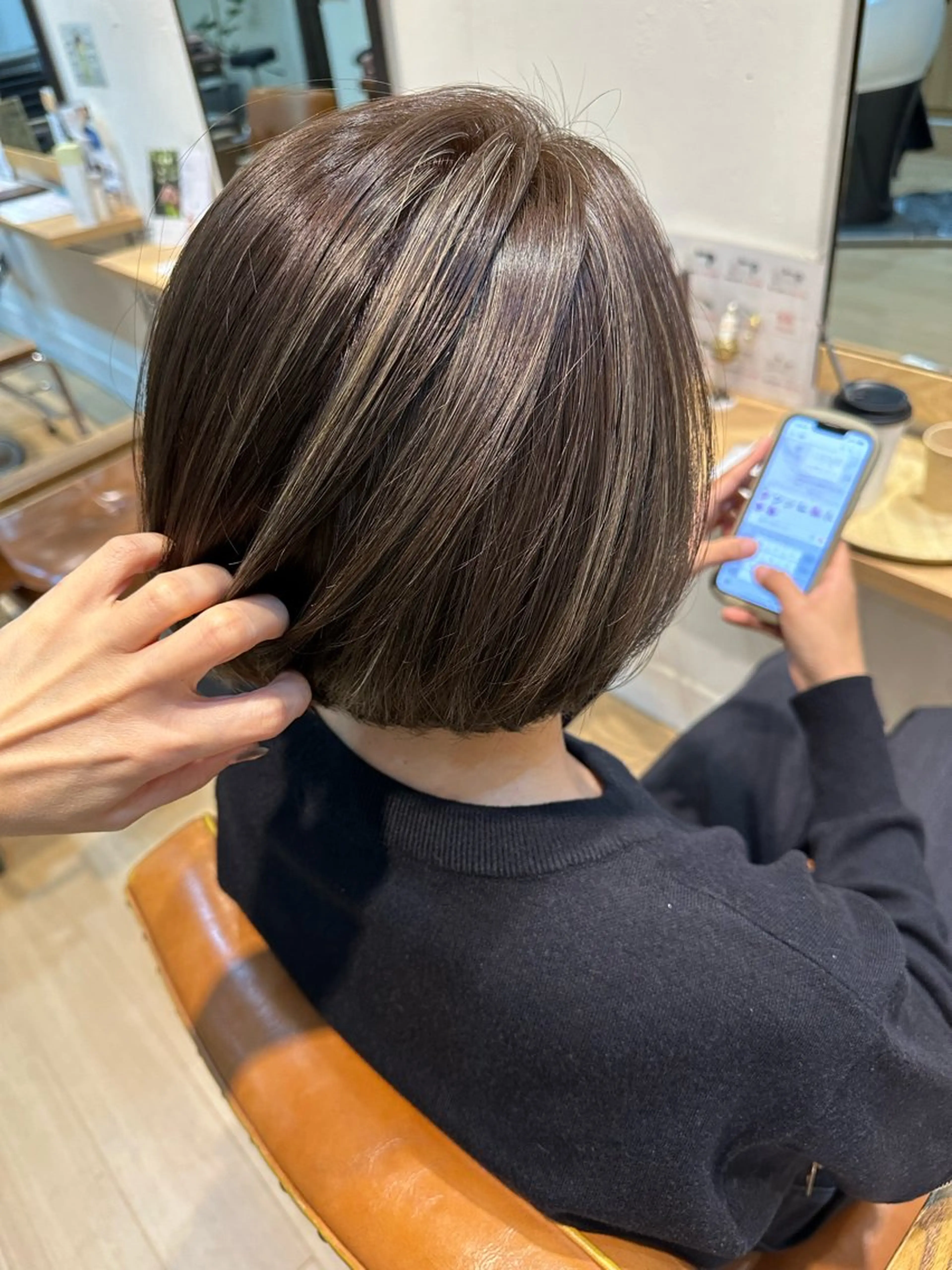 ショート カラー ハイライトカラー オレンジ ハイライト luve heart's And Be  minamisemba所属・脇坂 佳世の眉毛・アイブロウイメージ