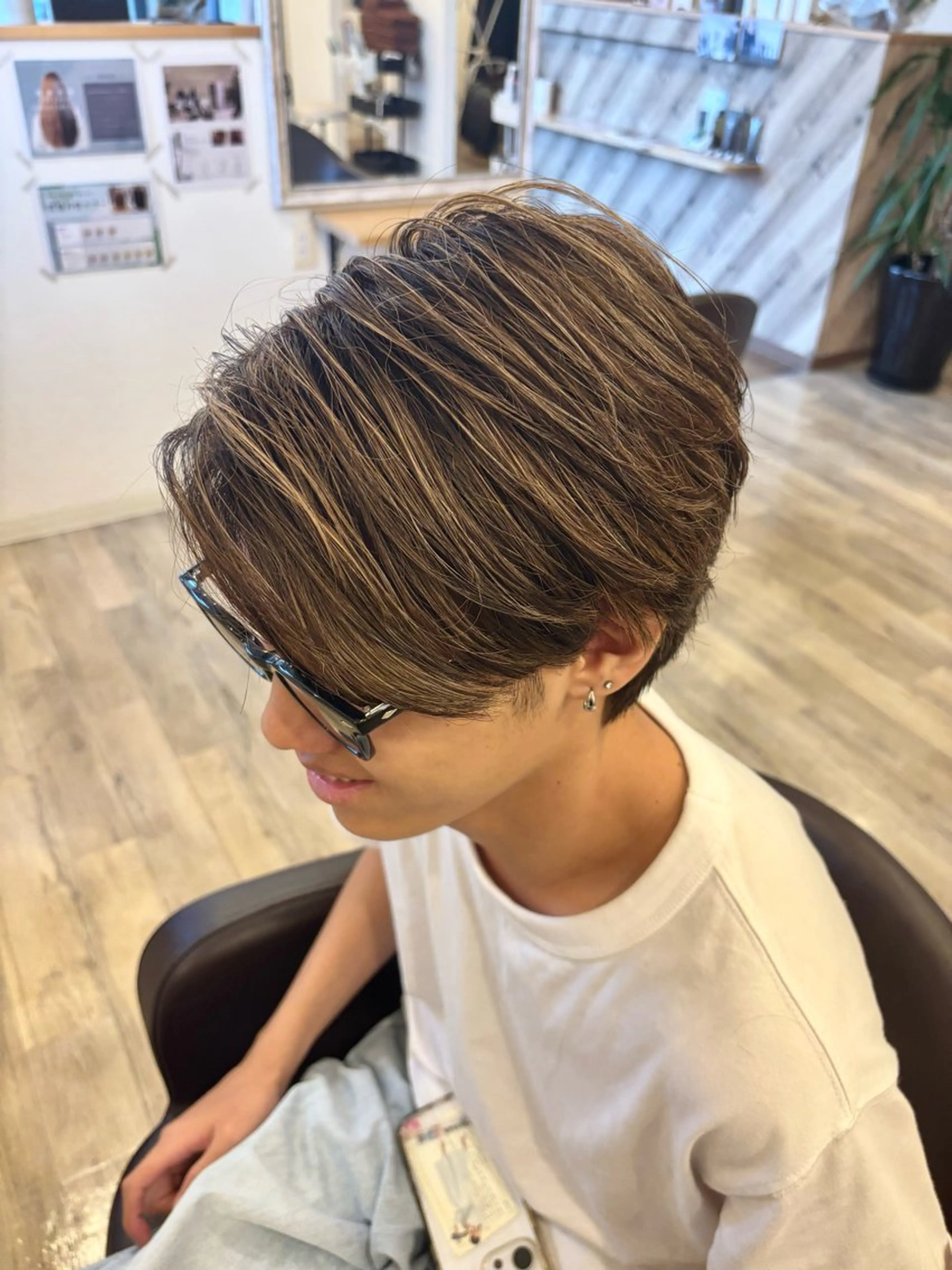 【メンズ限定】 ハイライト&オンカラー🖤の写真