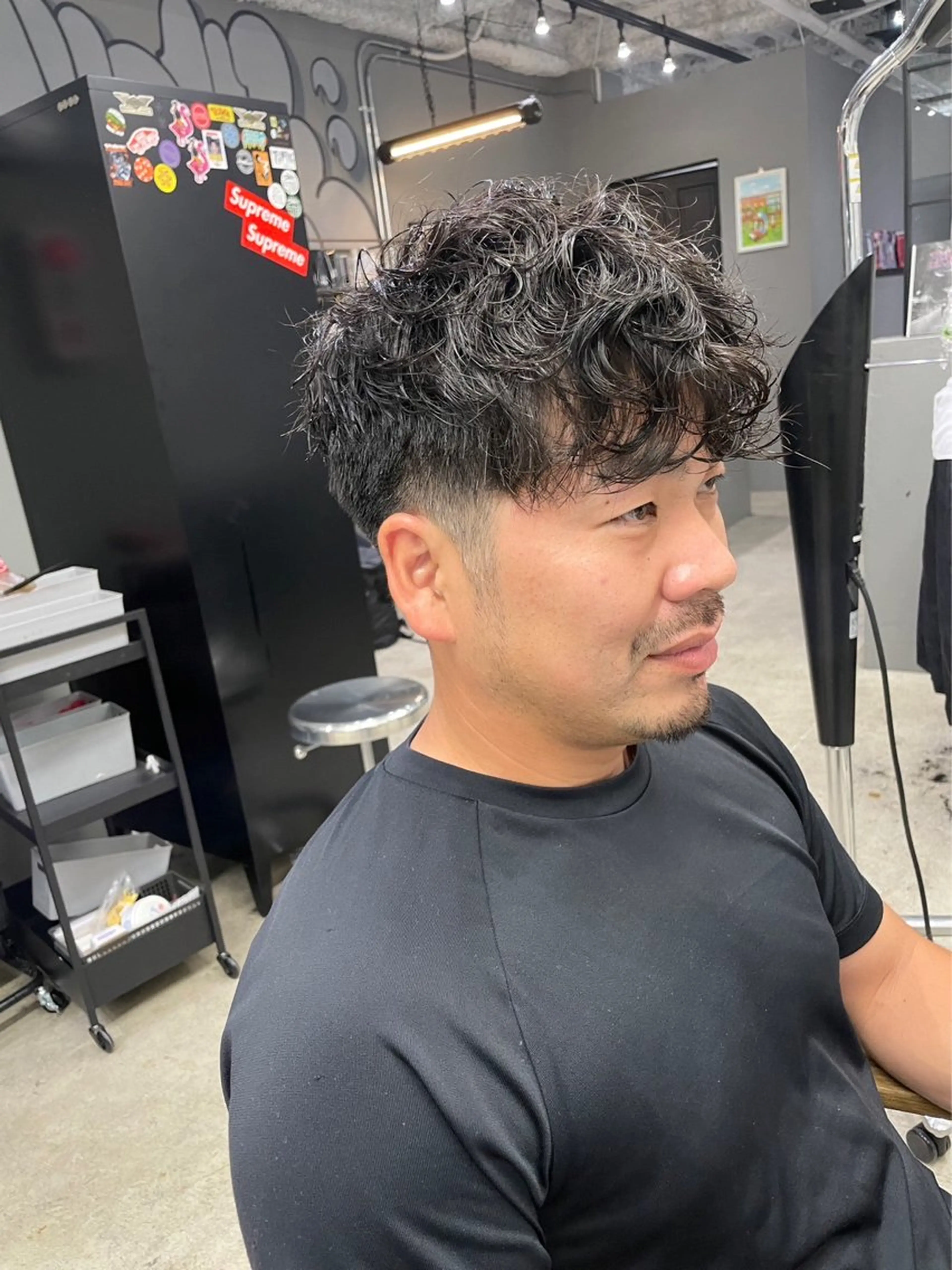 ショート パーマ メンズ カット パーマ メンズ専門サロン wokeのヘアスタイル