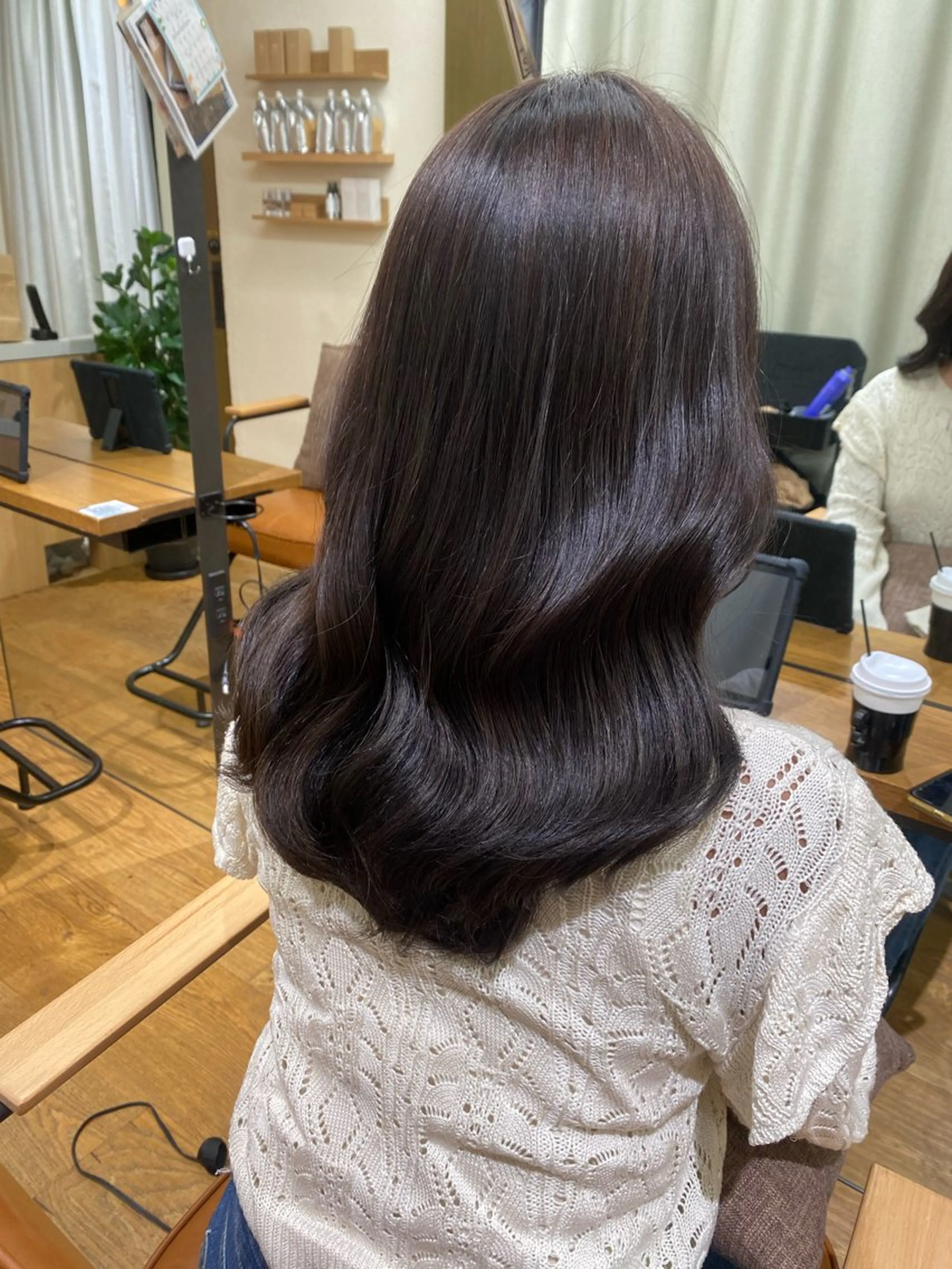 セミロング ヘアカラー トリートメント 銀座/前髪顔まわり/ 透明感カラー/danのヘアスタイル