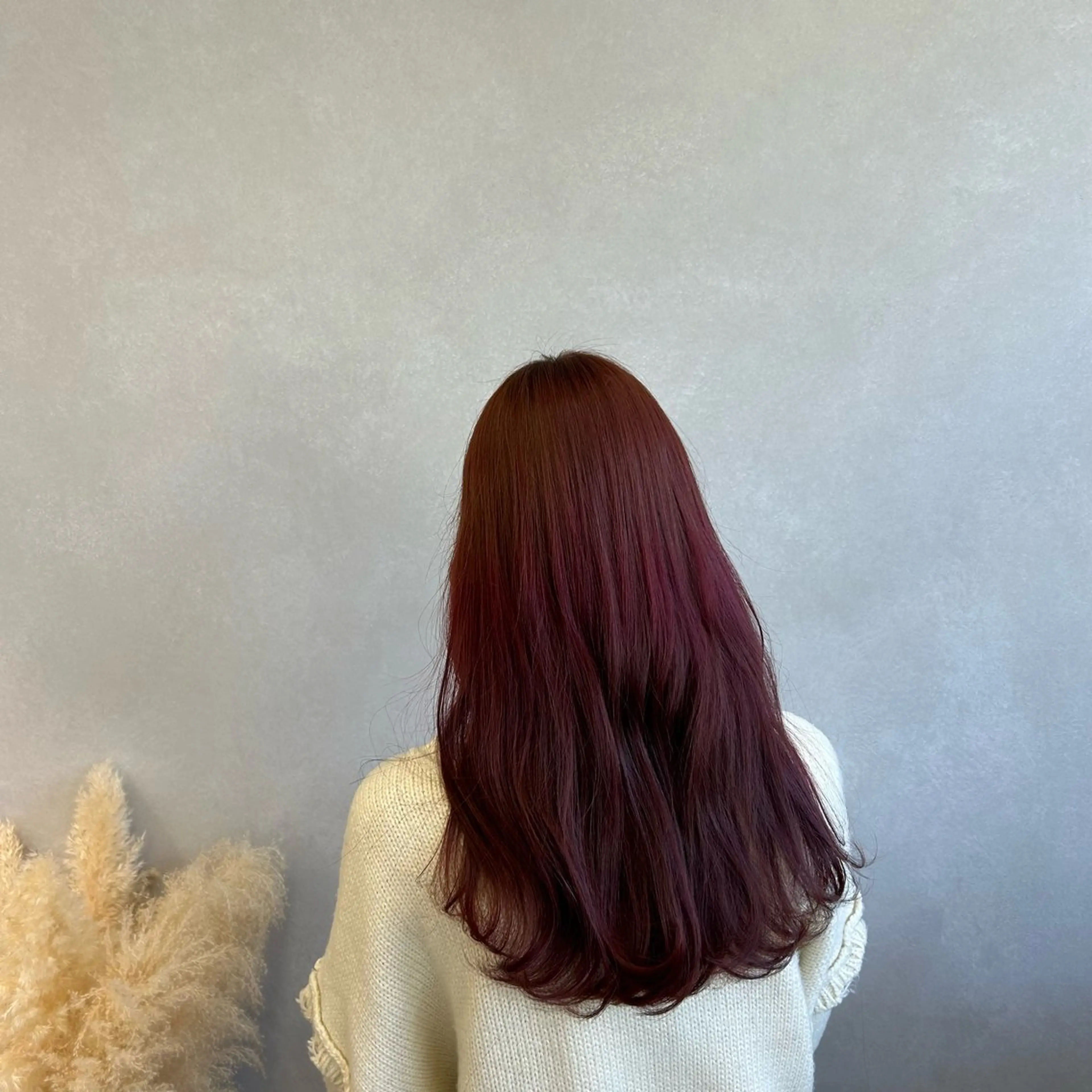 ロング カラー カシス ピンクカラー 暖色･似合わせカラー (廣石沙英🎀)のヘアスタイル