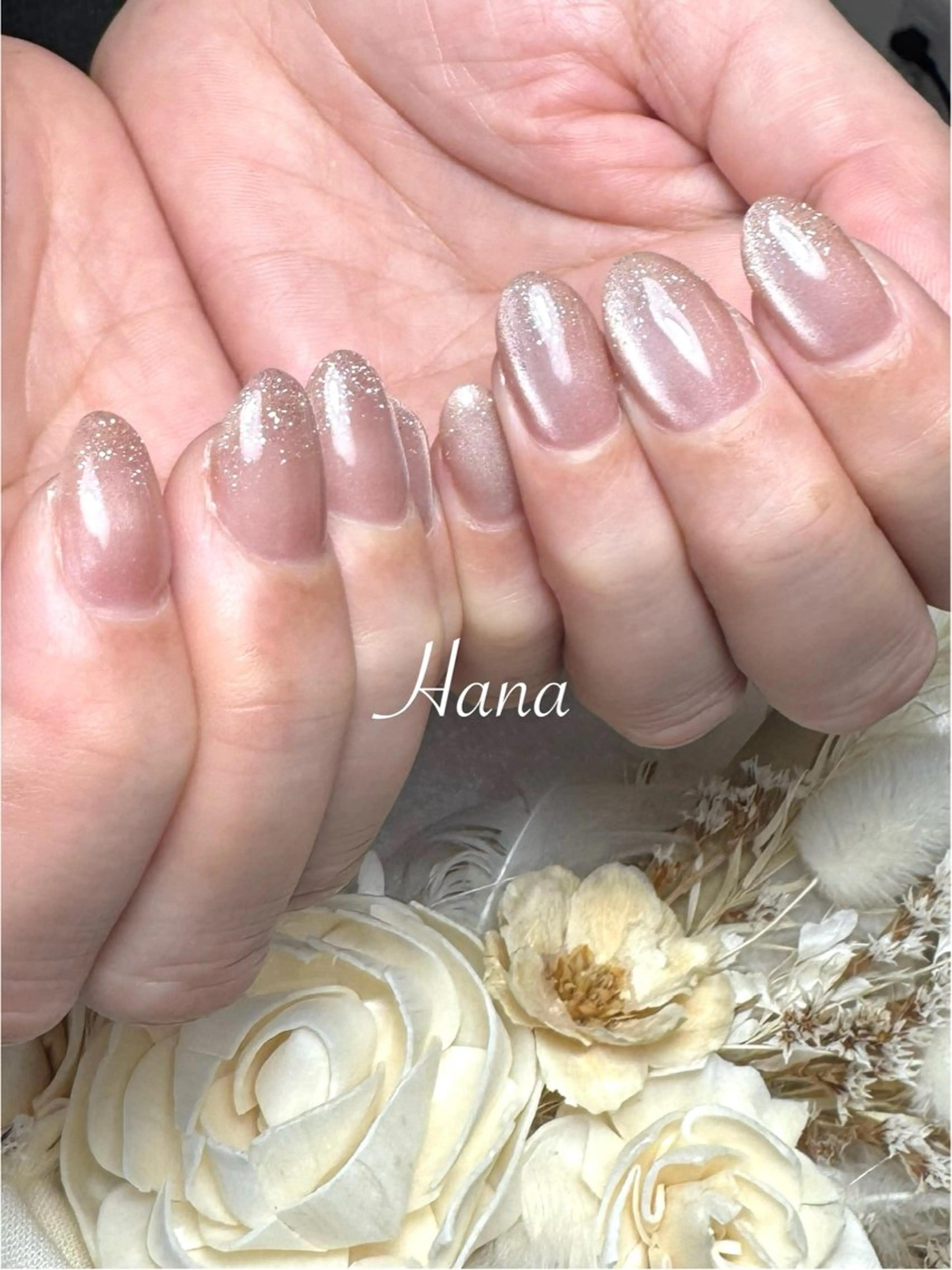 ネイル フラッシュネイル ラメ(グリッター) マグネットネイル Hana_ Rieのネイルデザイン