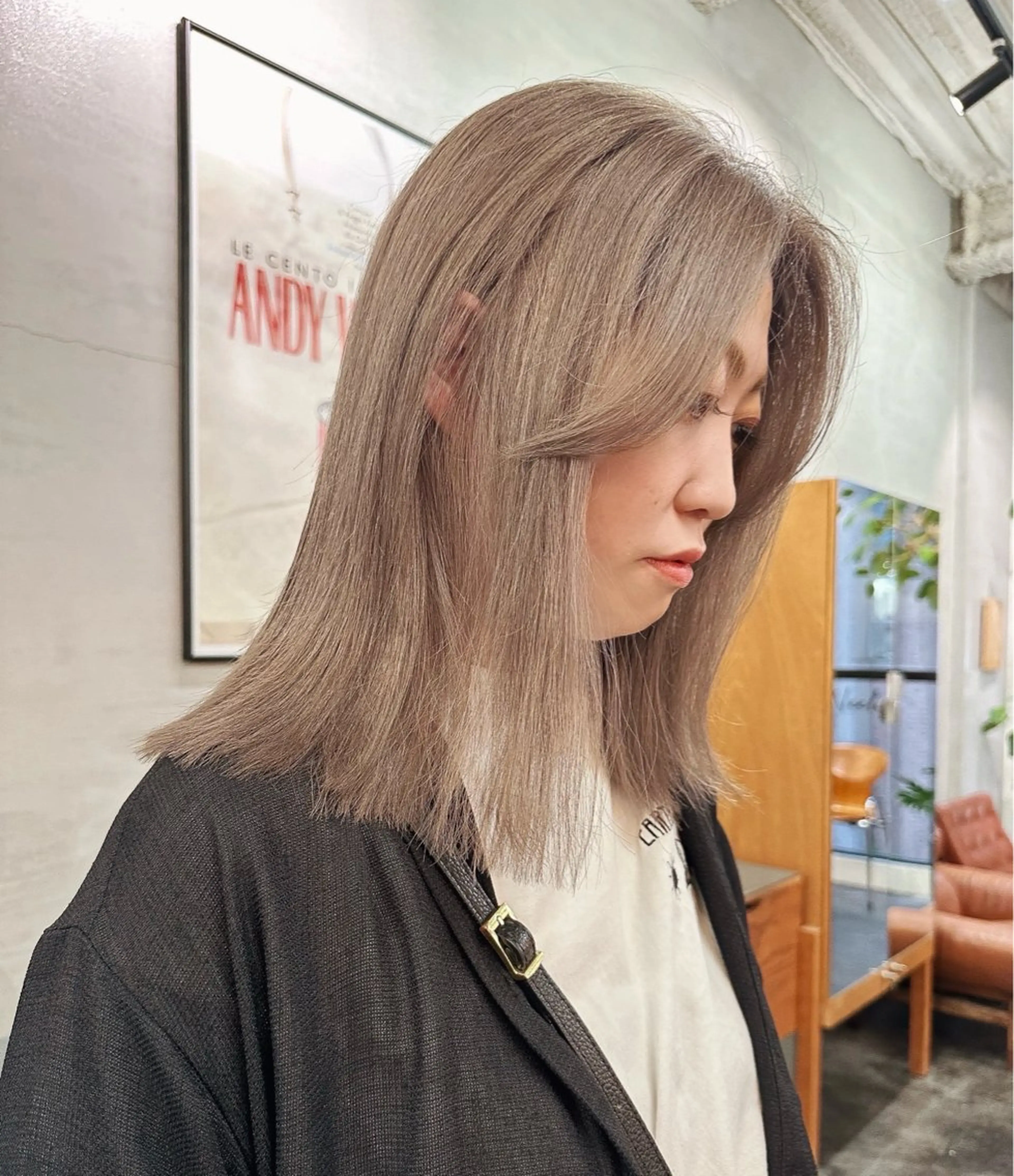 セミロング ヘアカラー 安藤 琢真のヘアスタイル