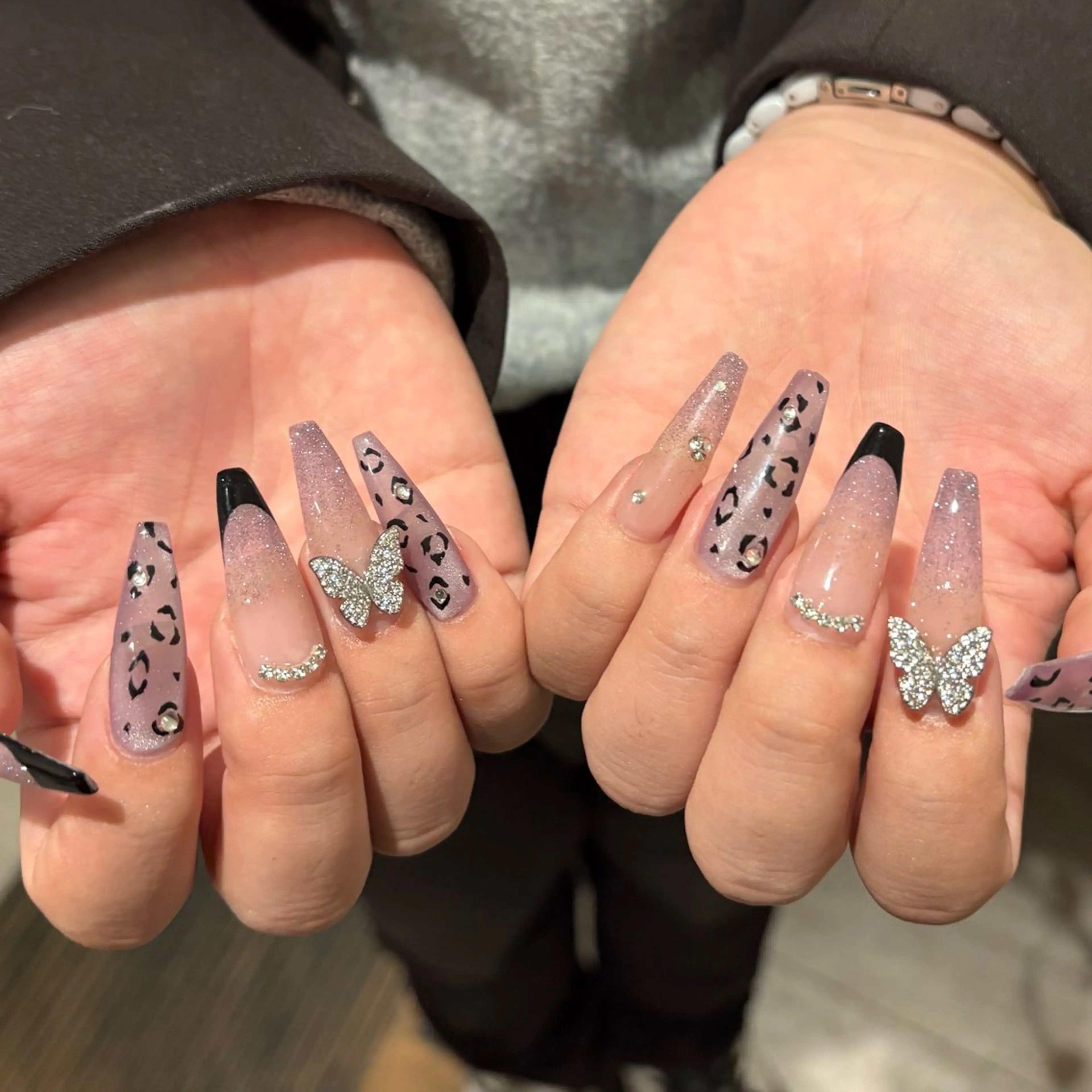 チップ長さだし10本他店オフありシンプルデザインフリーの写真