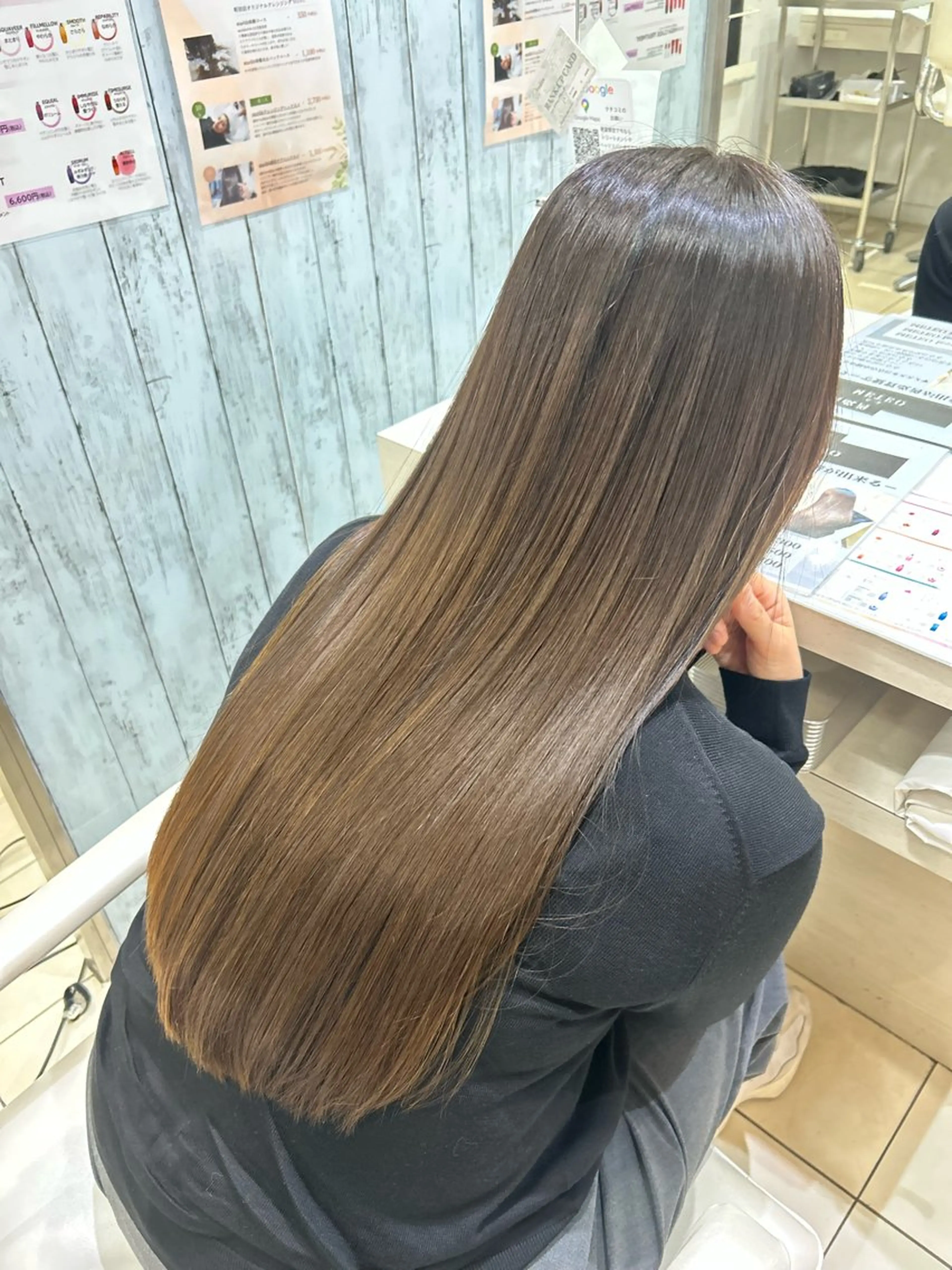 ロング カラー ヘアカラー トリートメント 【髪質改善カラー】 瀧田嵐士🇰🇷のヘアスタイル