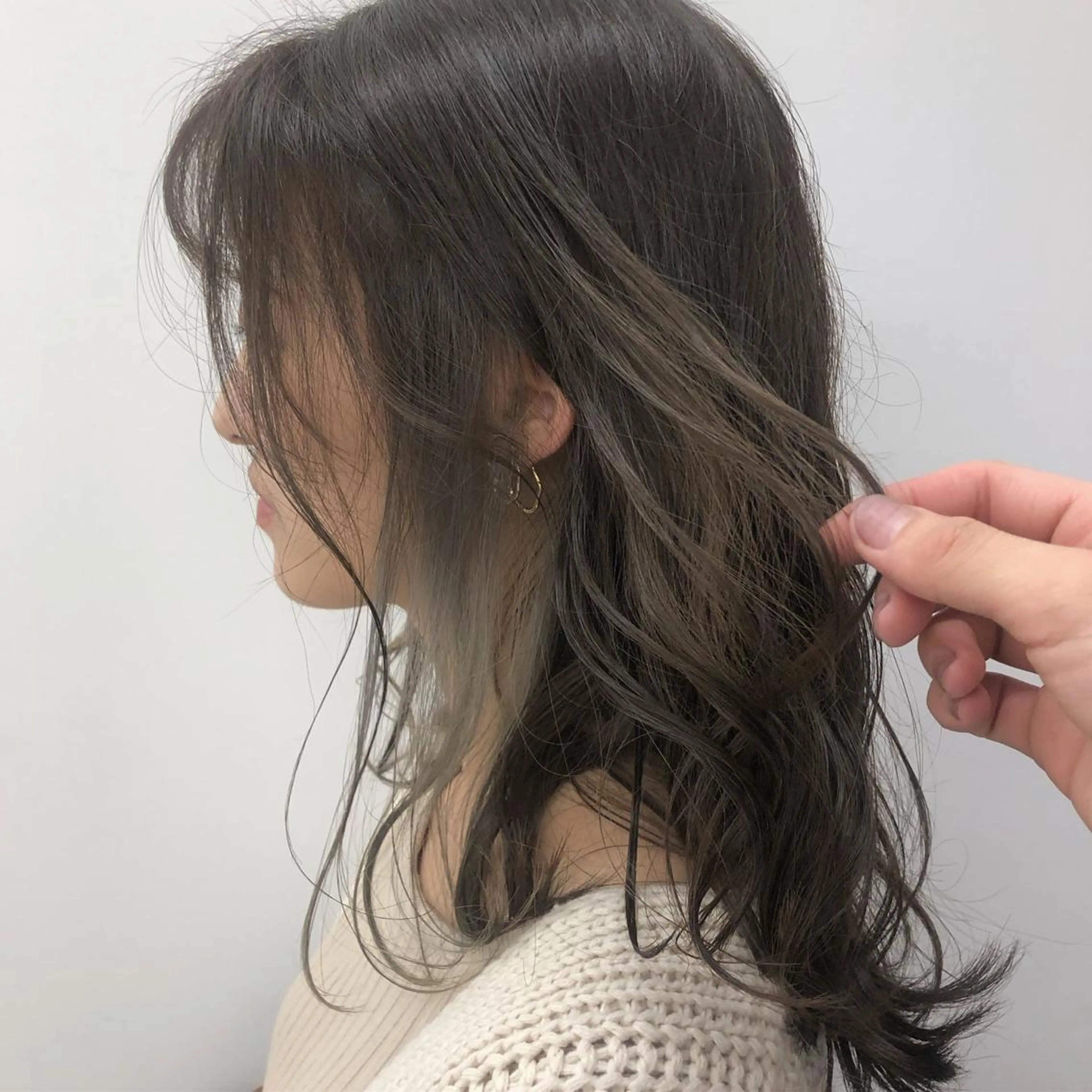 ミディアム カット ヘアカラー トリートメント SANC hair salonのヘアスタイル