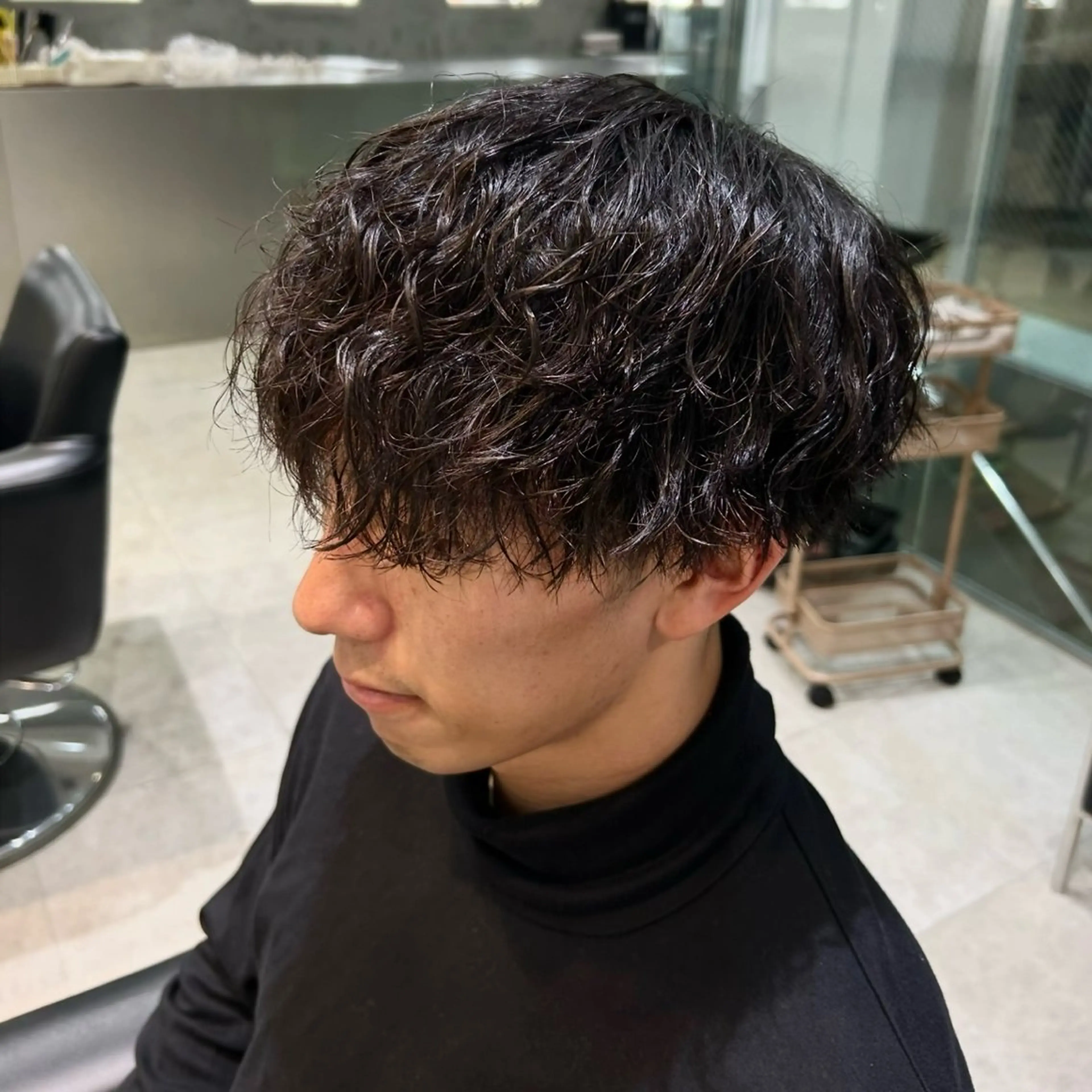 メンズ カット パーマ 🦋Misaki🦋 メンズパーマ/着付けのヘアスタイル