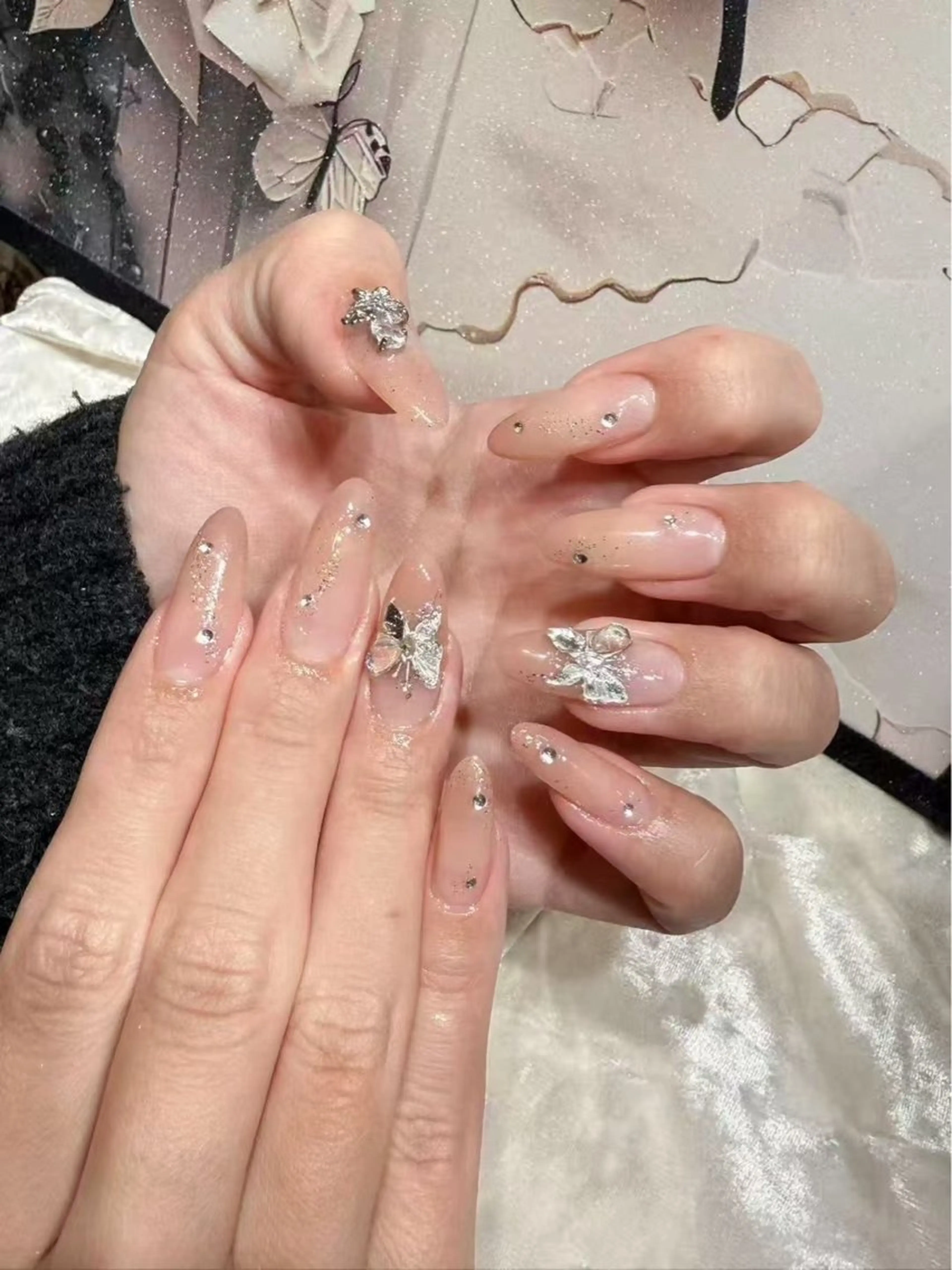ネイル アートネイル フットネイル ジェルネイル ハート マグネットネイル Babarla　Nail　Salon所属・babarla Nailのネイルデザイン