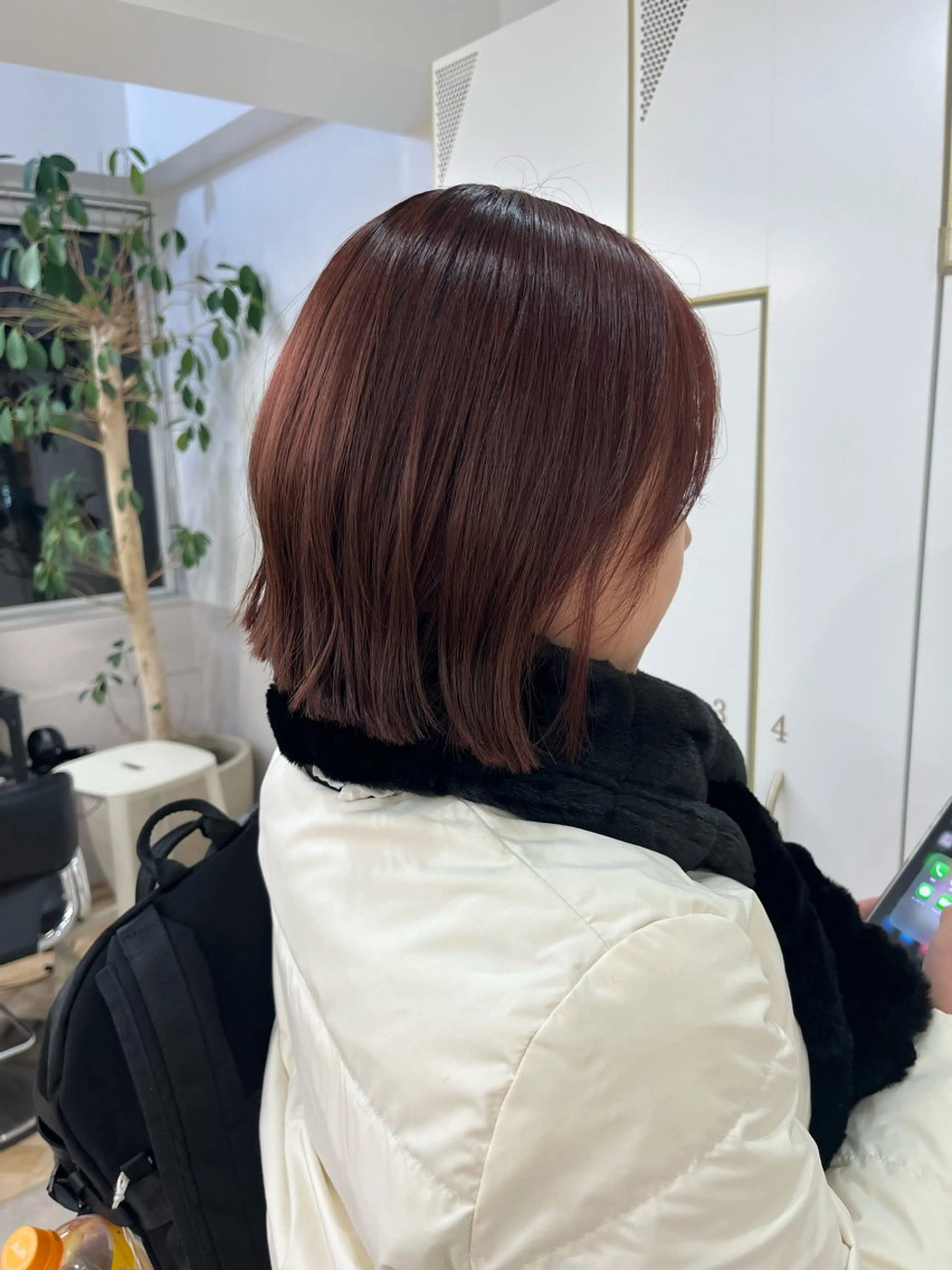 ショート カラー ブラウンカラー ボブ 外ハネヘア カット ヘアカラー マミ☁️ヘアセット /お呼ばれヘア/銀座のヘアスタイル